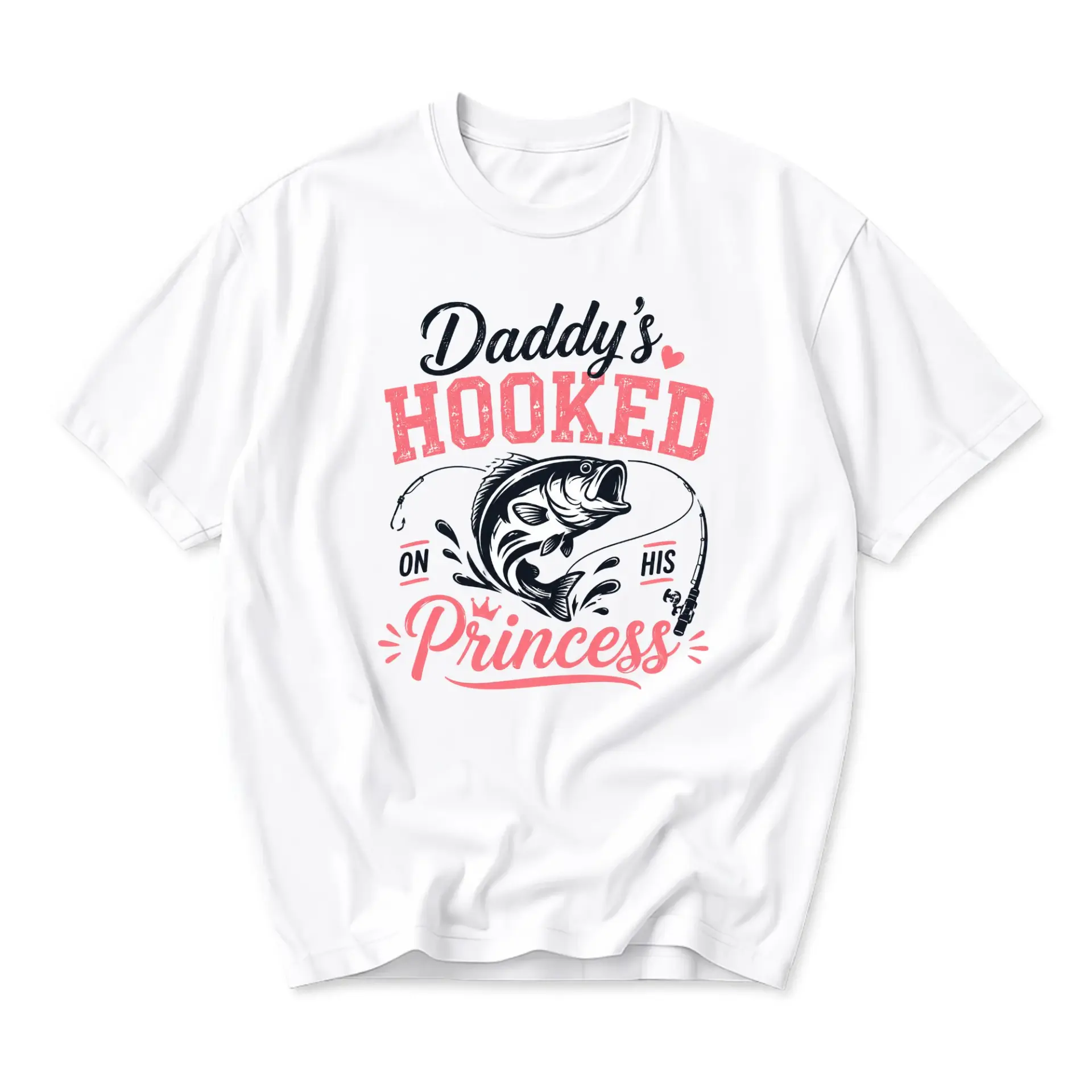 Funny Shirt Daddy Is on His Princess Graphic Tee Unisex Crew Neck Apparel