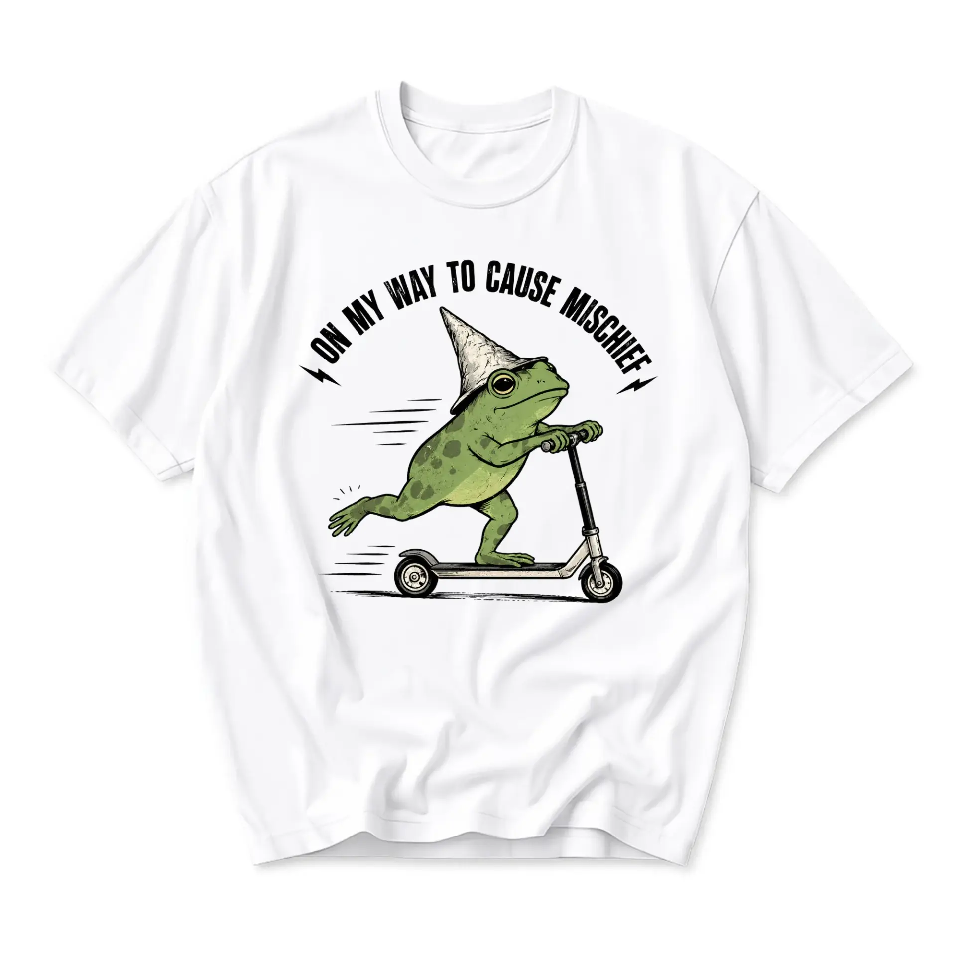 Funny Shirt Unisex Graphic Printed T-Shirt Featuring a Toad Wearing a