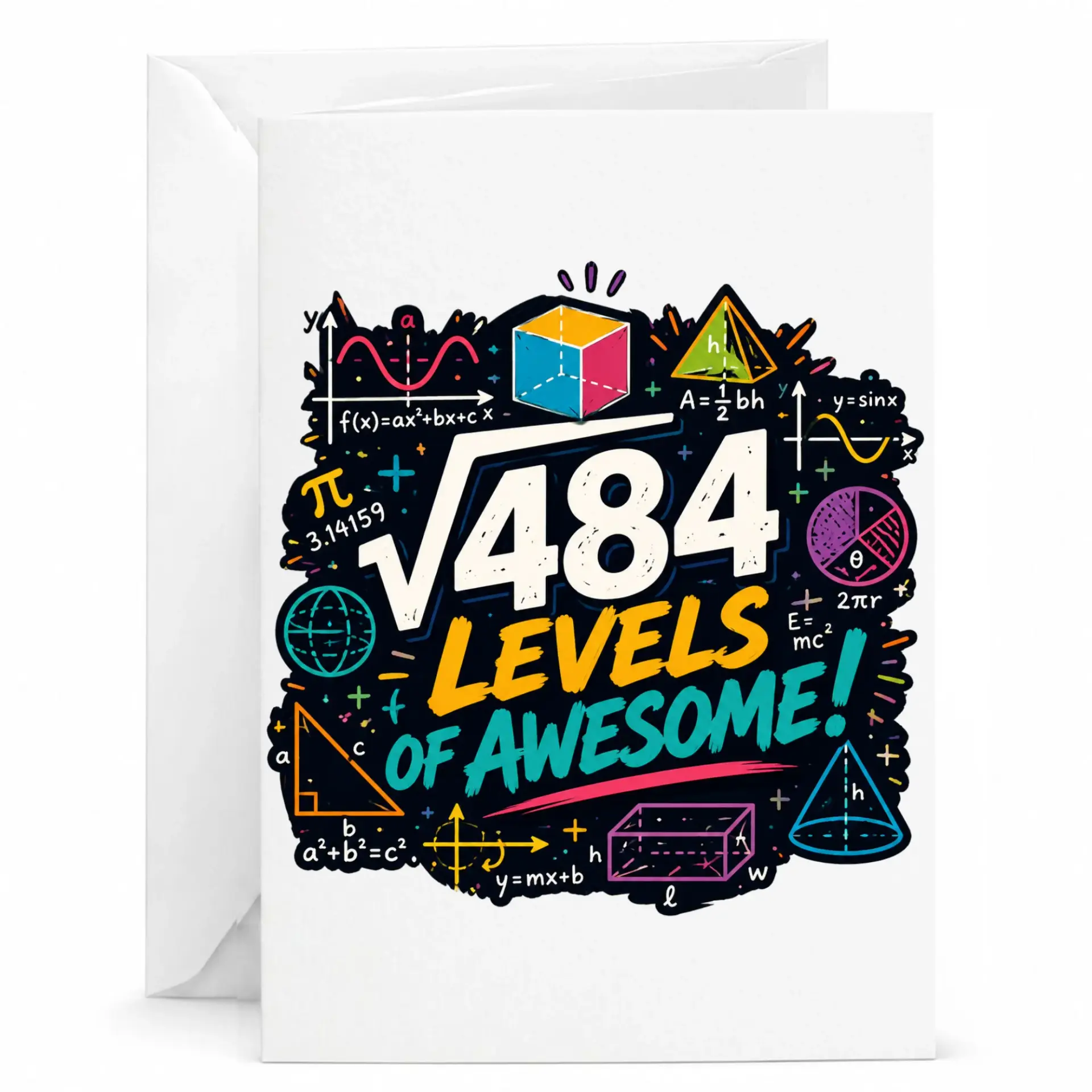 Greeting Card Square Root Awesome Mathematics Themed Birthday Greeting for Math Lovers and Science Enthusiasts