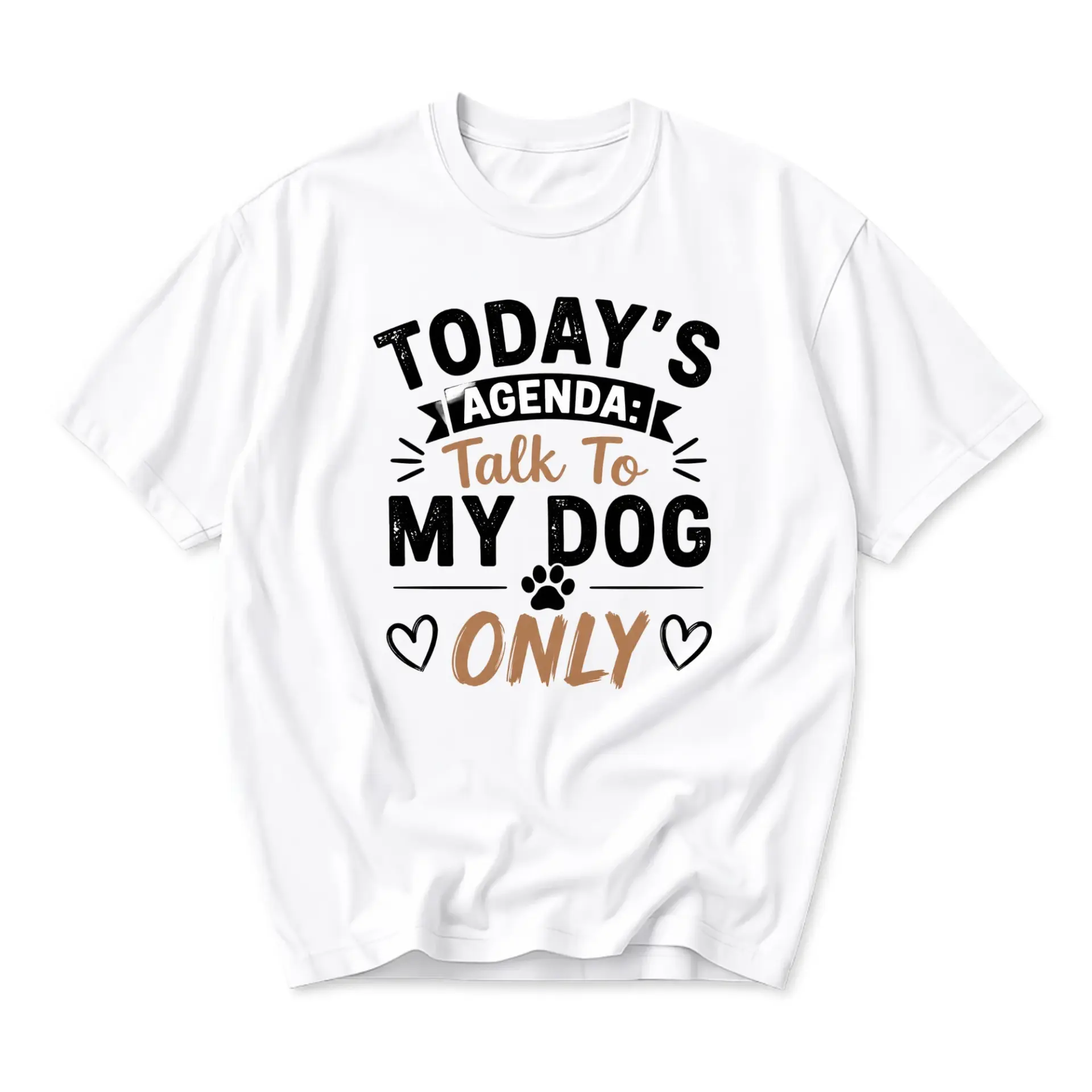 Funny Shirt Today's Agenda Talk to Only Graphic Tee Unisex Casual Short