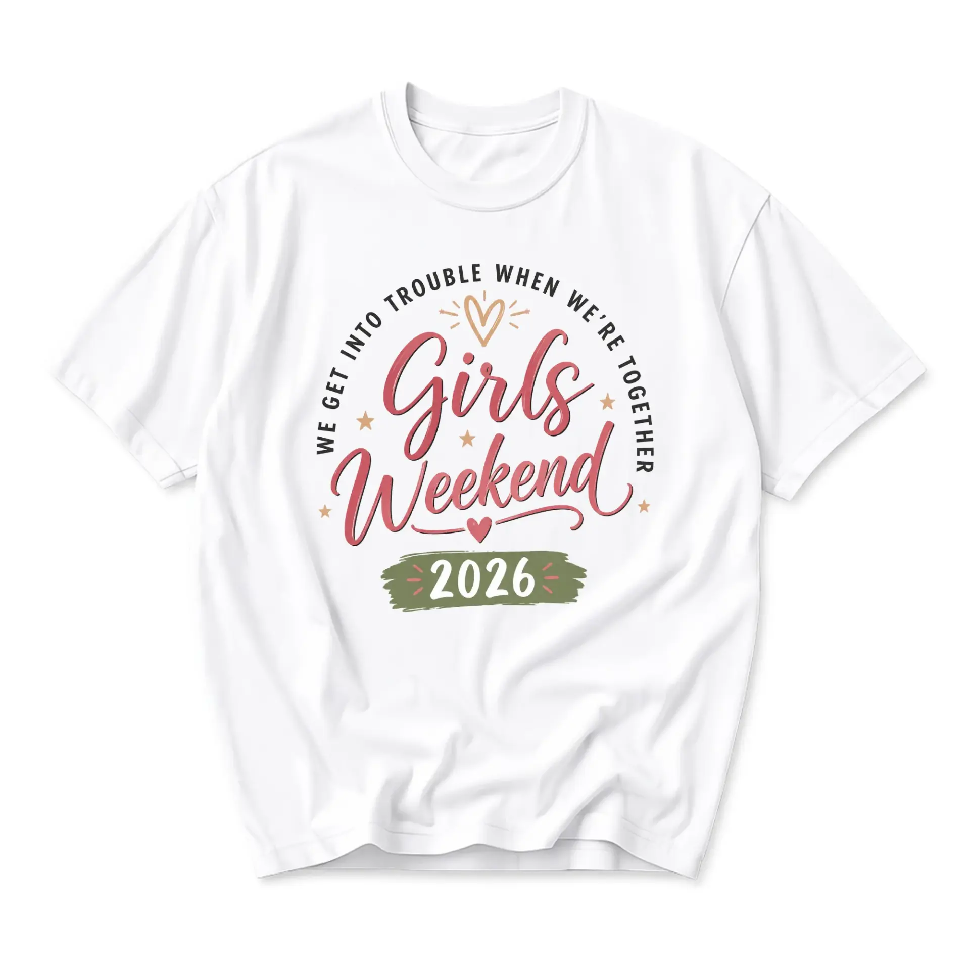 Graphic Tee Girls Weekend 2026 Shirt Unisex Crew Neck Short Sleeve Casual Fashion Top for Everyday Wear and Group Events