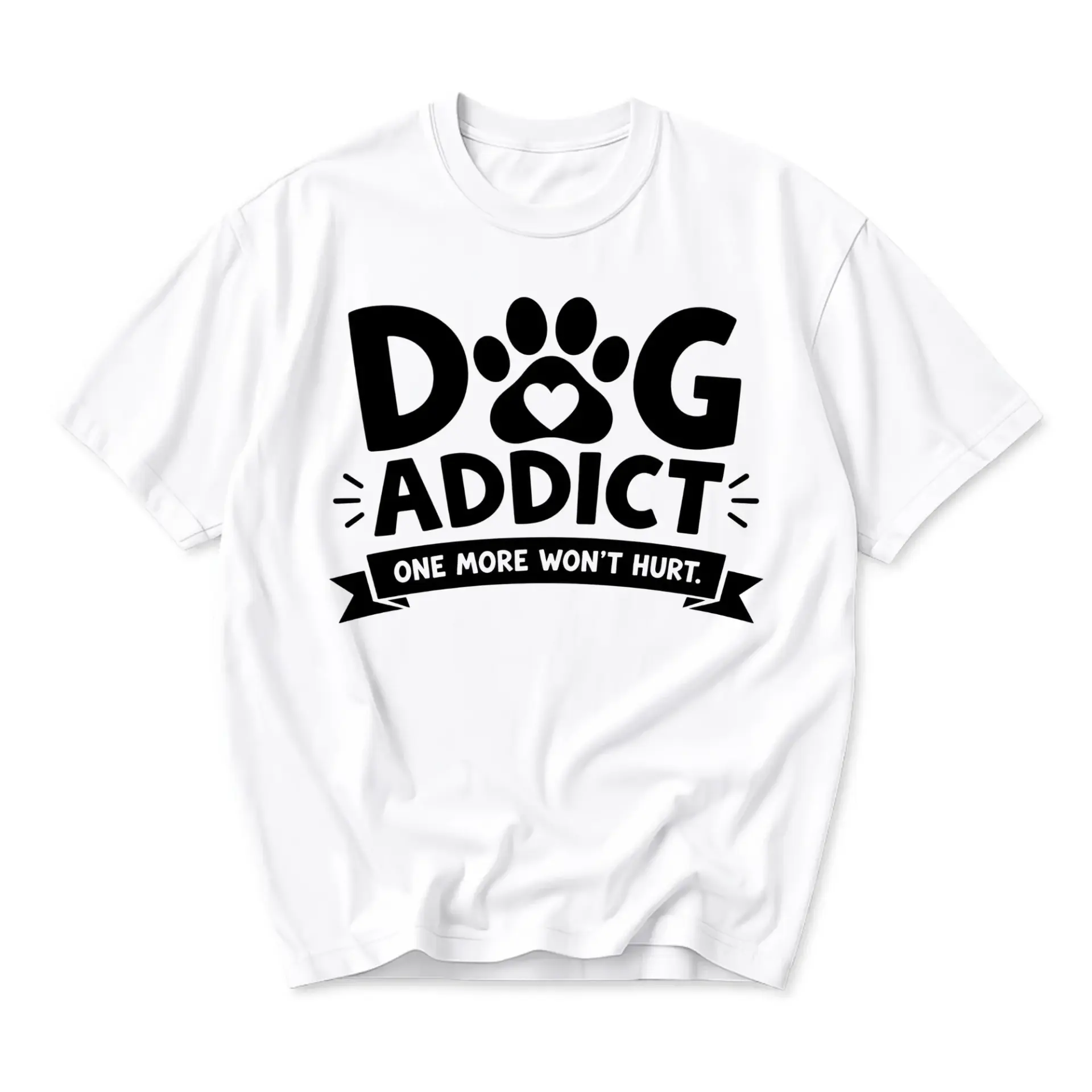 Graphic Tee Dog Wont Hurt Unisex Short Sleeve Crew Neck Casual Cotton Blend