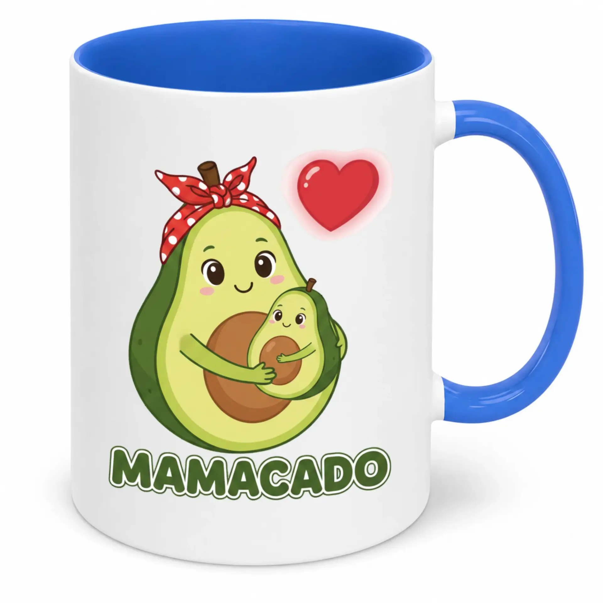 Mamacado Avocado Mom and Baby Cute Ceramic Coffee Mug for Mother's Day New Moms or Everyday Enjoyment 11oz or 15oz