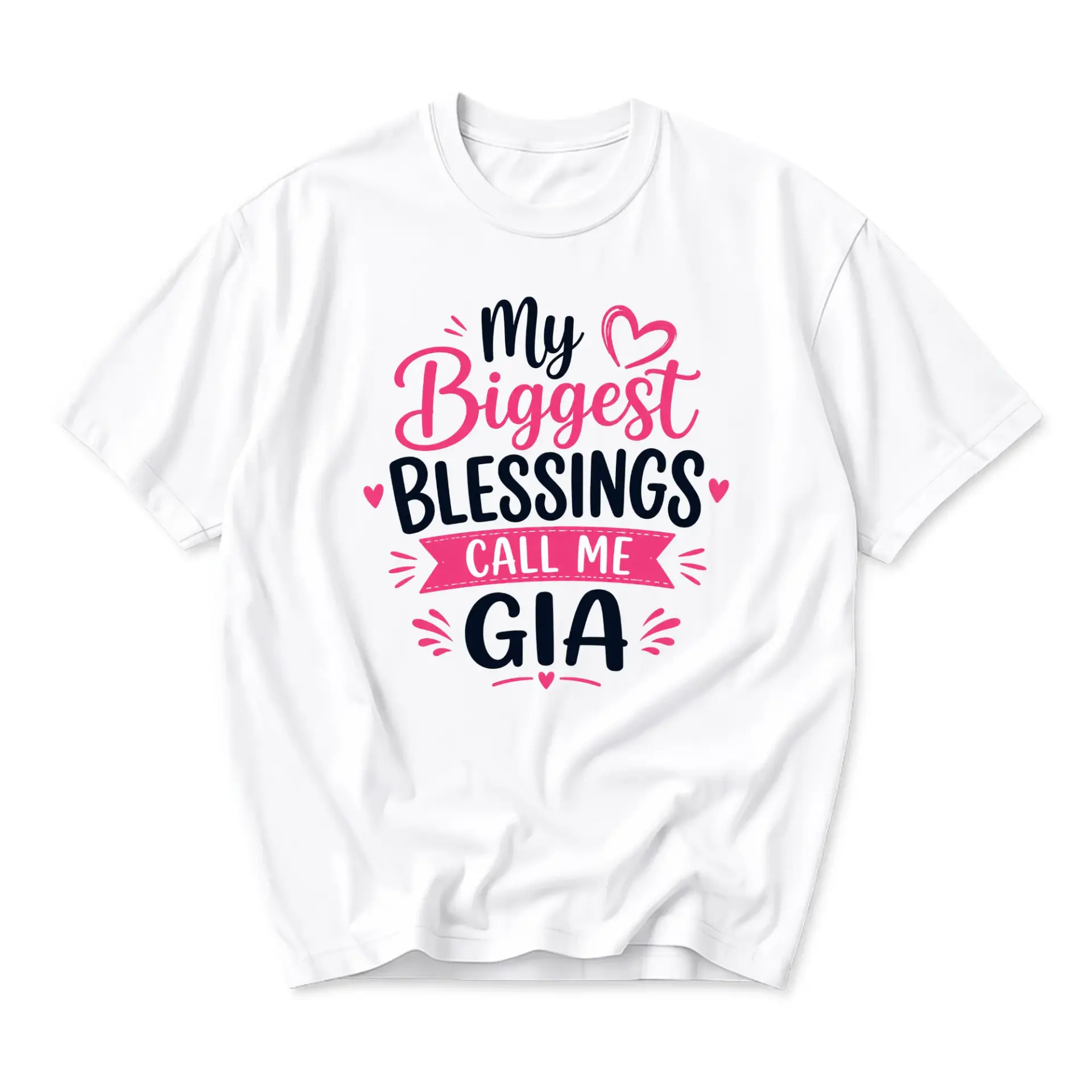 Graphic Tee My Biggest Blessings Call Me Funny Shirt Inspirational Quote Unisex Casual Crew Neck Soft Cotton