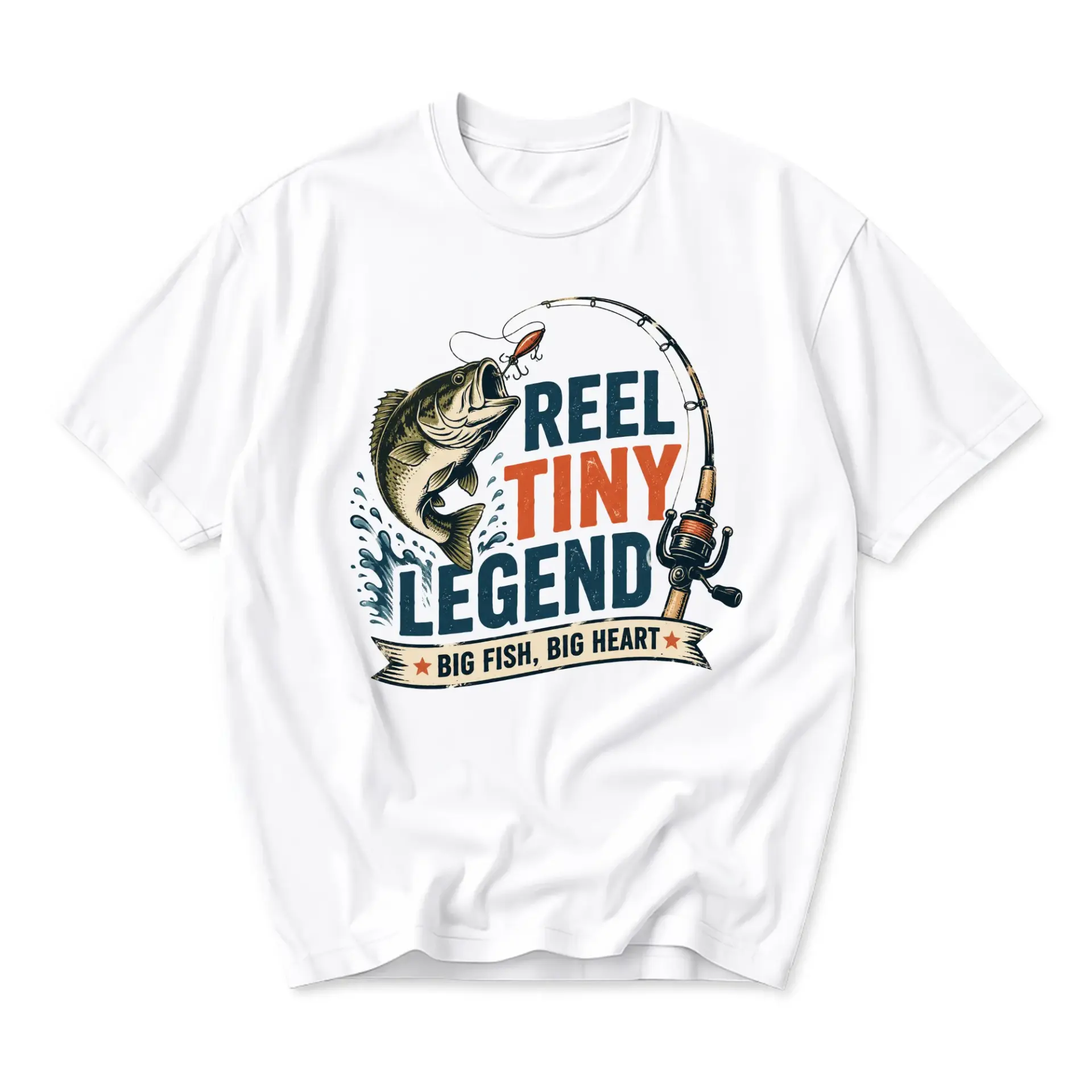 Graphic Tee Reel Legend Fishing Shirt Unisex Crew Neck Apparel for Outdoor Enthusiasts and Lovers White