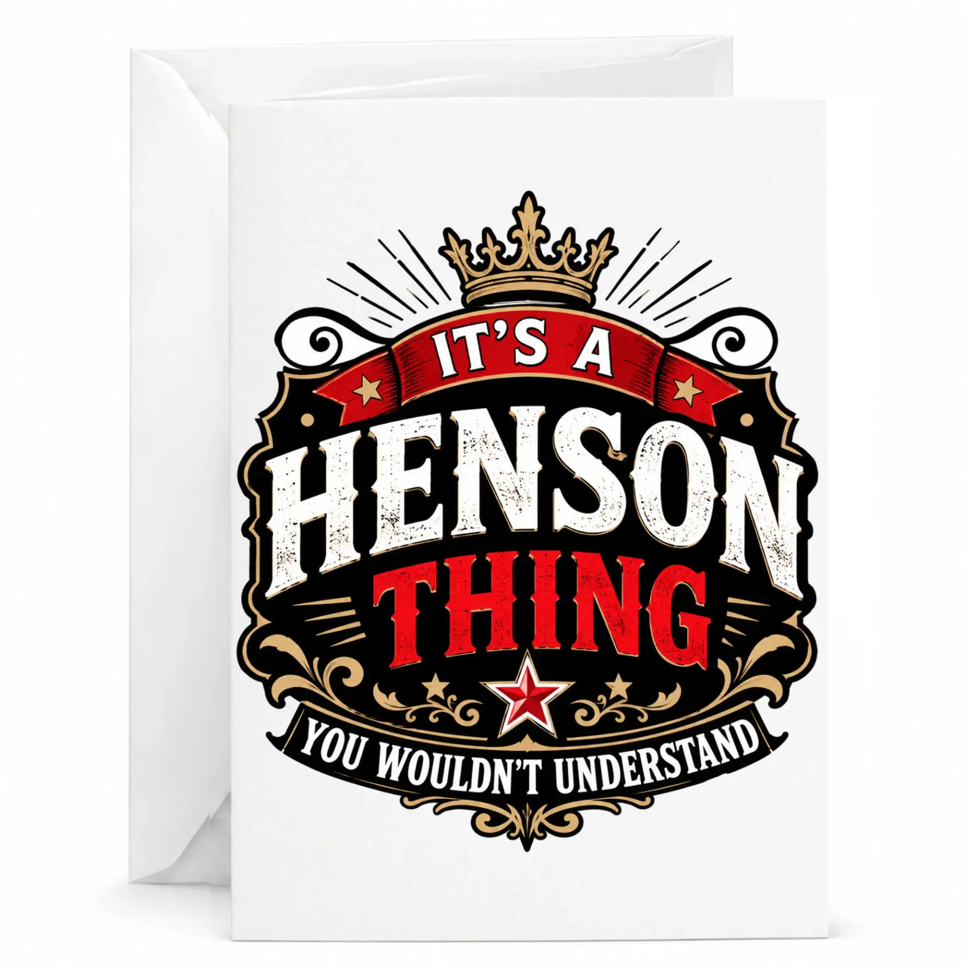 Funny Greeting Card It Is a Henson Thing You Wouldnt Understand Novelty Stationery for Birthdays and Anniversaries