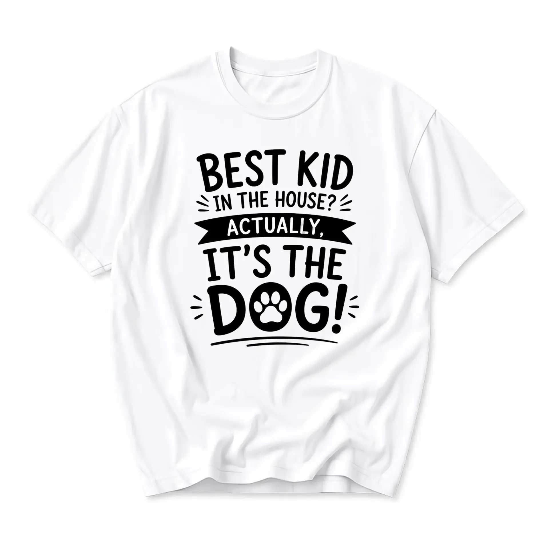 Funny Shirt Best Dog in the Graphic Tee Unisex Casual Apparel for Pet