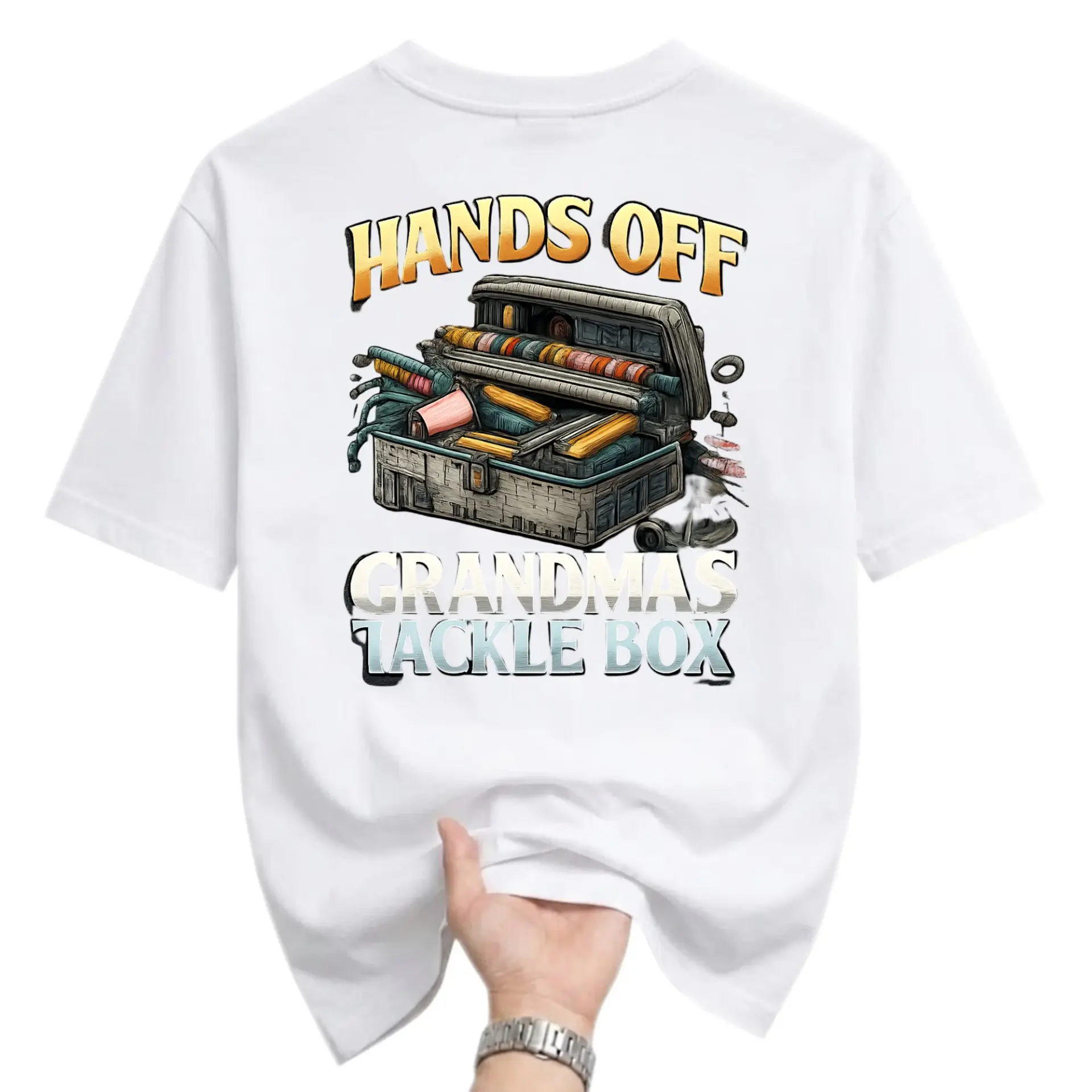 Funny Shirt Grandmas Tackle Box Graphic Tee Unisex Casual Crew Neck