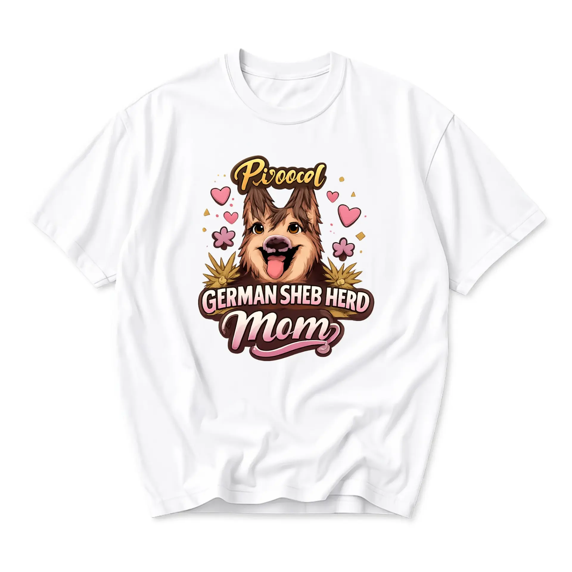 Funny Shirt German Sheb Herd Mom Lover Graphic Tee Unisex Crew Neck