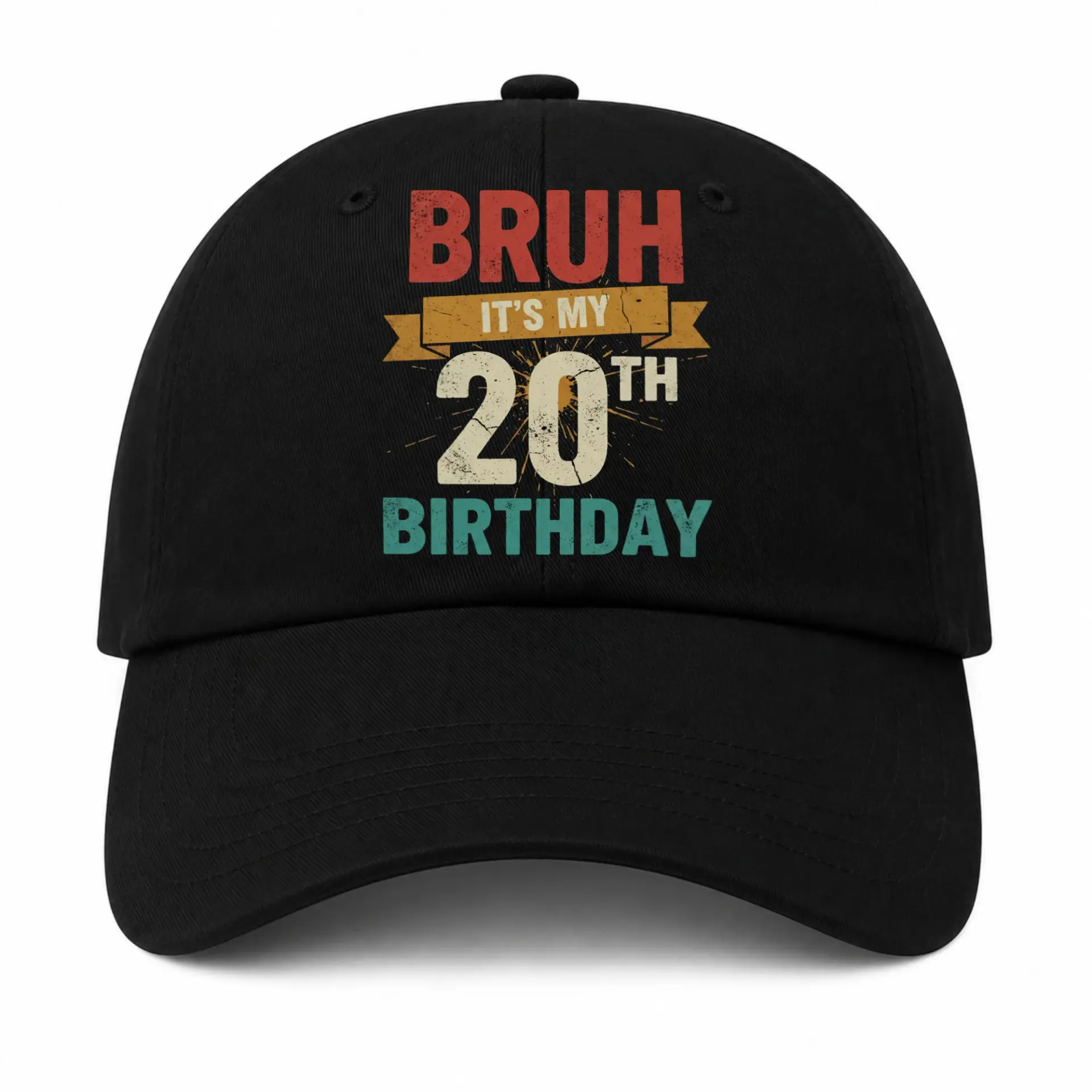 Vinyl Sticker Pack Bruh It Is My 20th Birthday Decals for Laptops Water Bottles and Journals Set of Three Waterproof Stickers