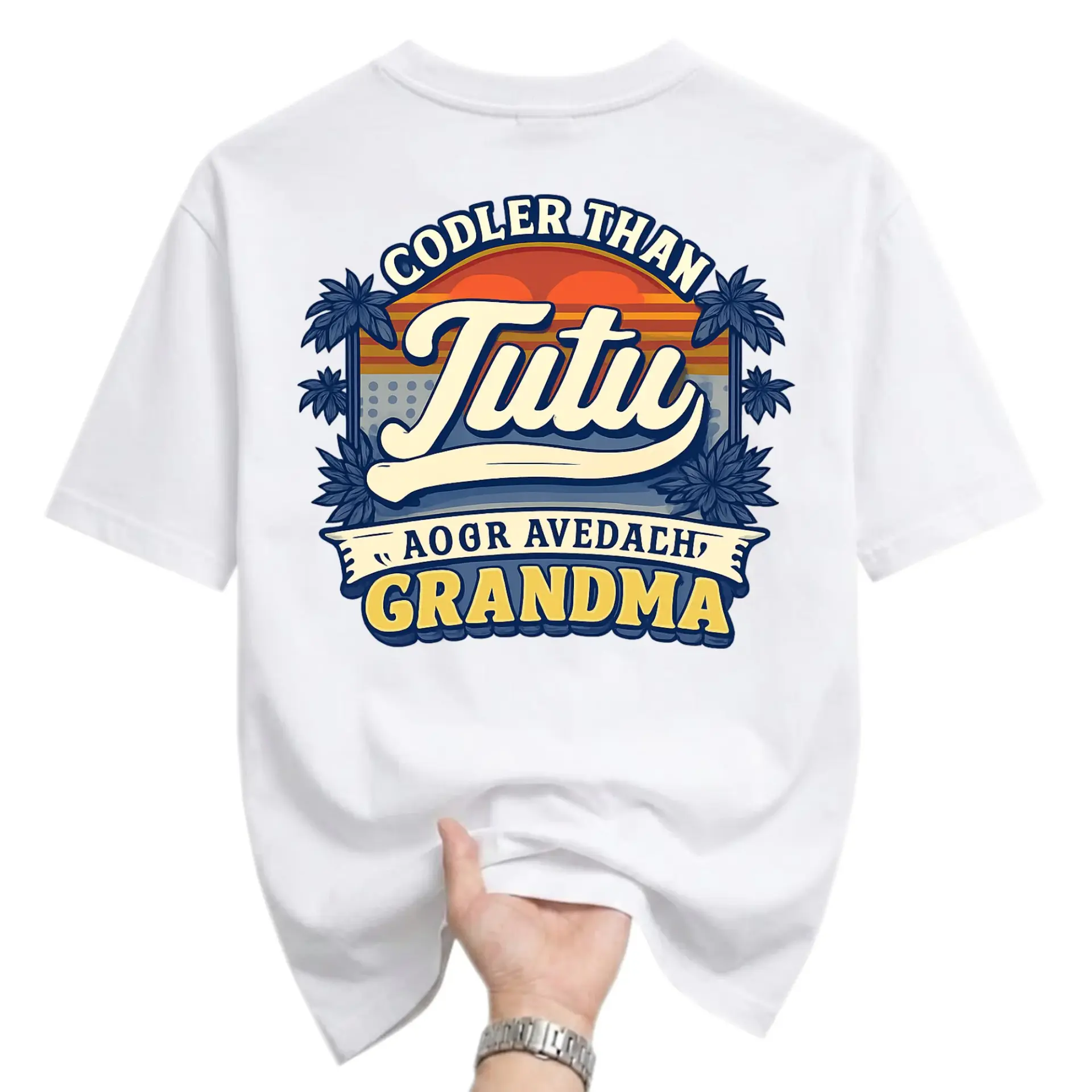 Funny Shirt Cool Tutu Grandma Graphic Tee Unisex Crew Neck Short Sleeve Casual Cotton Blend for Everyday