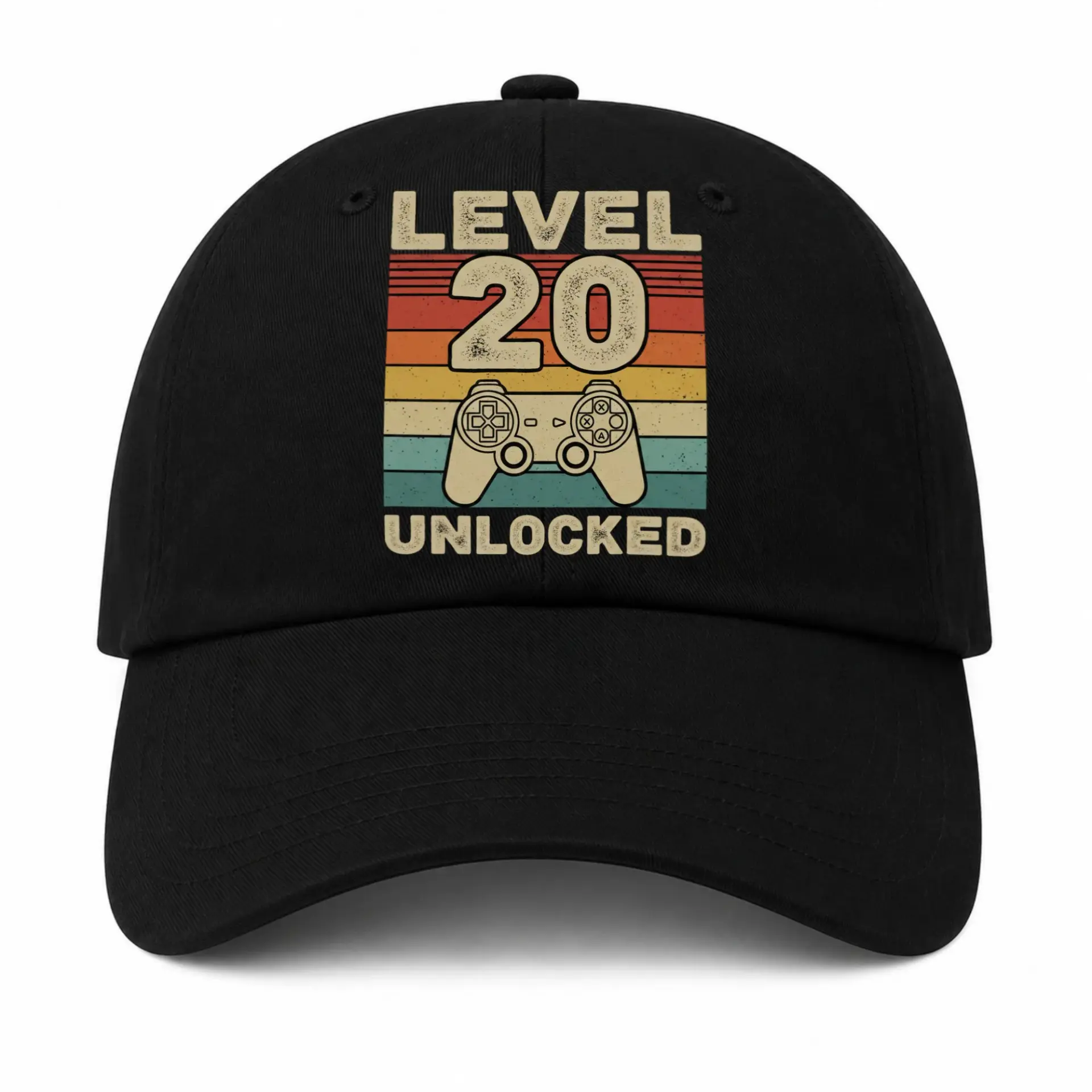 Baseball Cap Level 20 Unlocked Gaming Design Comfortable Cotton Dad Hat