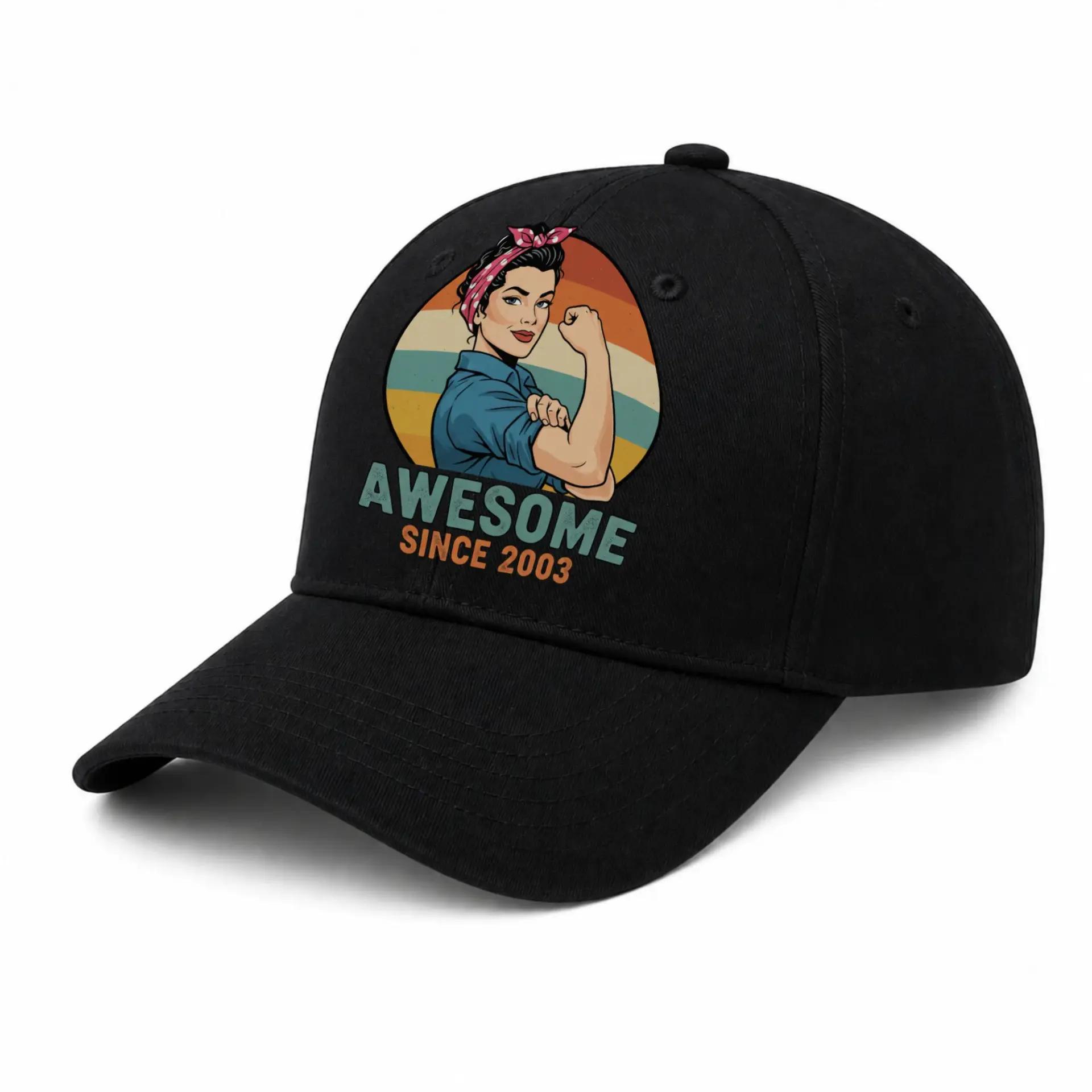 Baseball Cap Awesome Since 2003 Vintage Retro Graphic Embroidered Hat