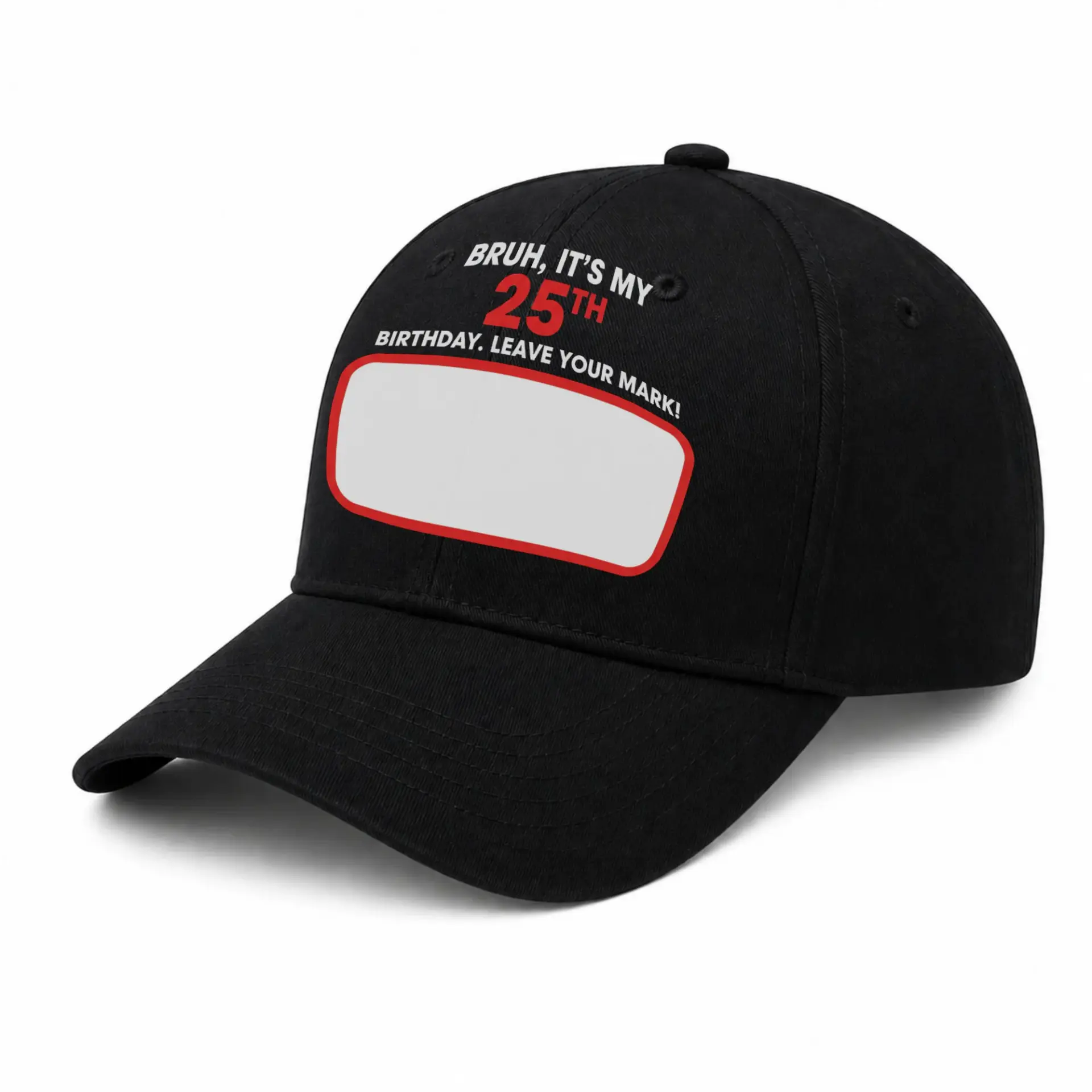 Baseball Cap Funny 25th Birthday Theme Casual Accessory for Adults