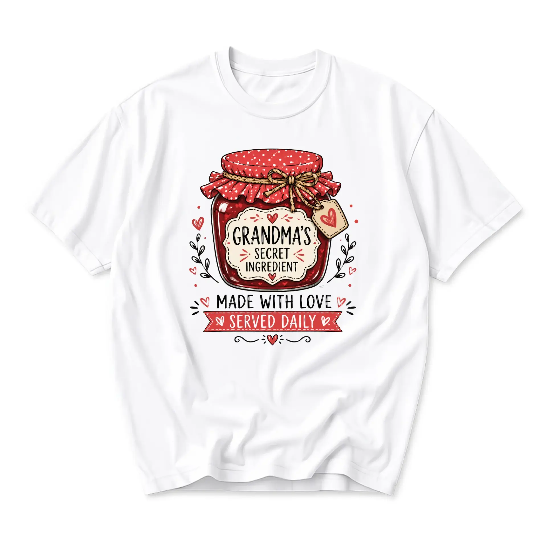 Graphic Tee Unisex Crew Neck T-Shirt Grandma Secret Ingredient Jam Jar