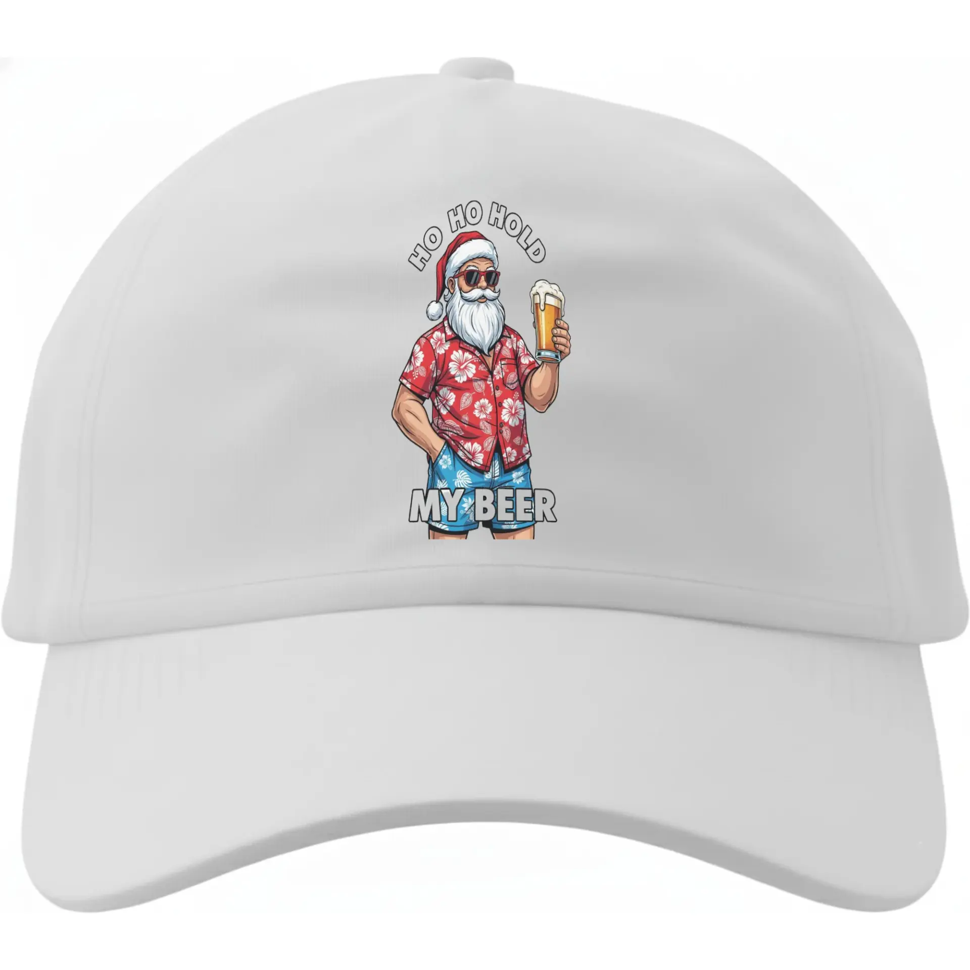Dad Hat Funny Santa Graphic Baseball Cap for Men and Women, Casual Cotton Sun Protection Headwear with Adjustable Back