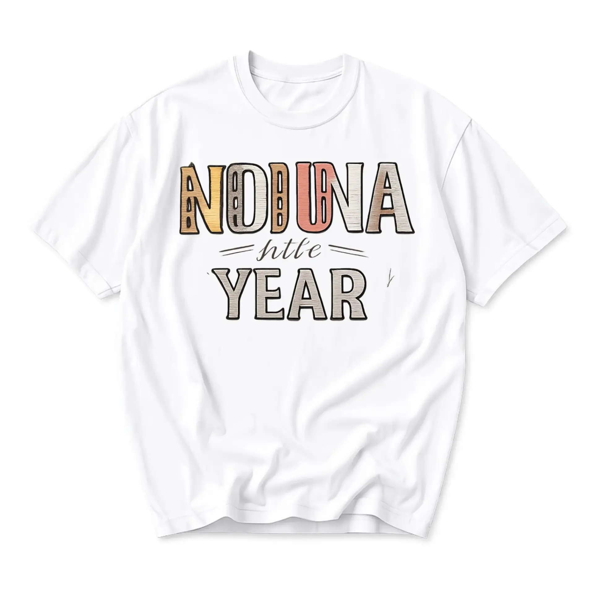 Graphic Tee Unisex Crew Neck Shirt Featuring Artistic Text Design Casual Everyday Wear for Self Expression and Style