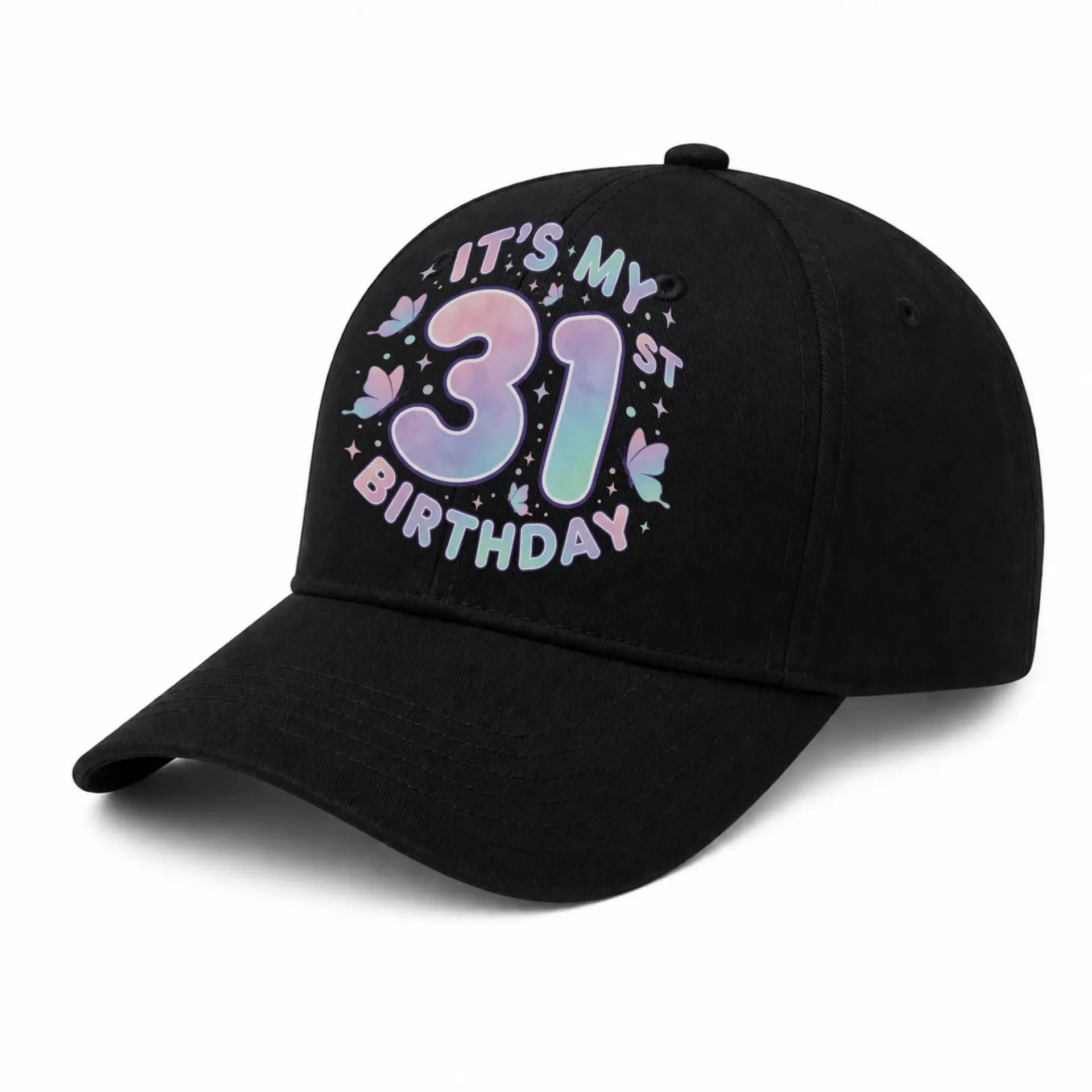 Baseball Cap Butterfly Thirty First Birthday Gift for Adult Women