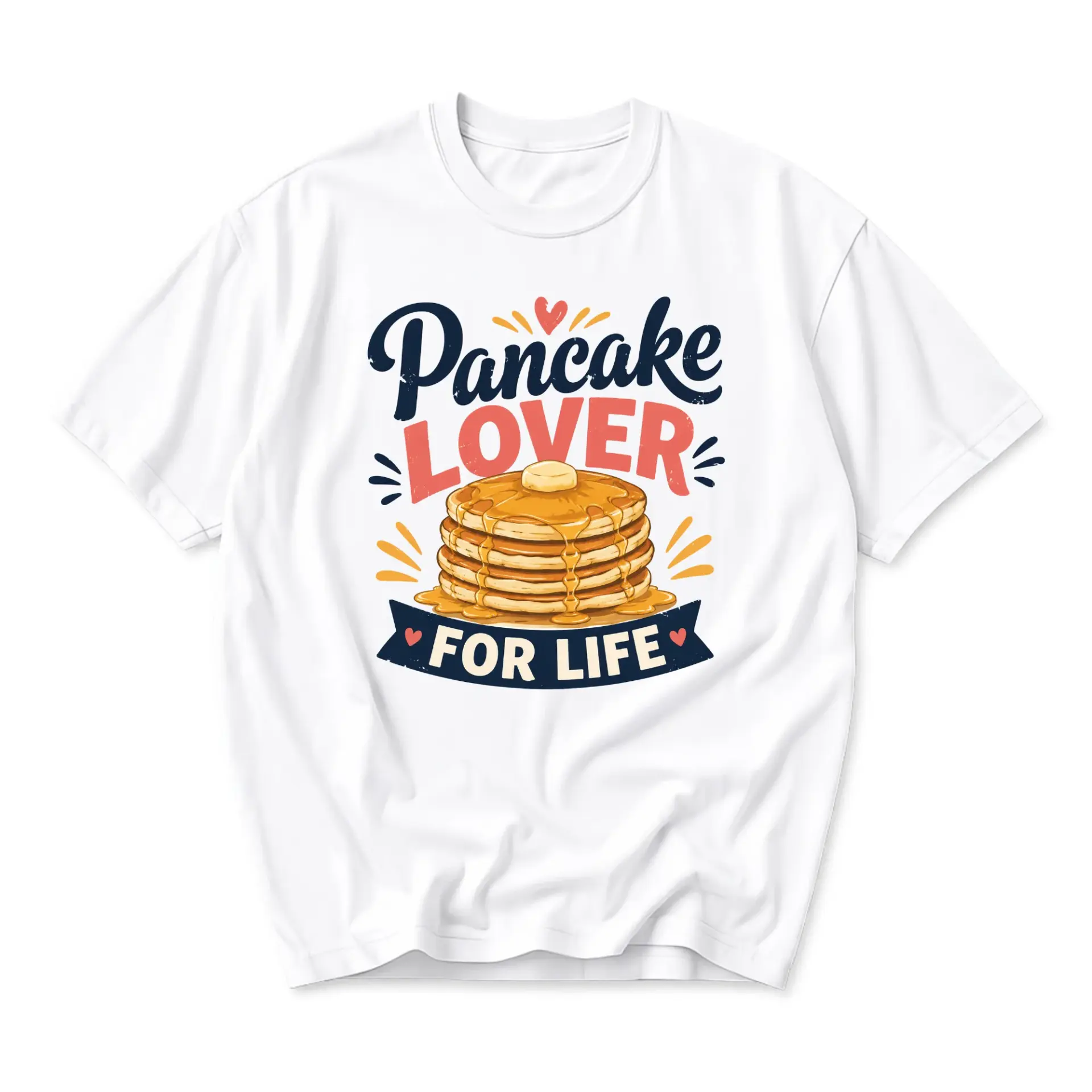 Funny Shirt Pancake Lover Graphic Tee Unisex Cotton Crew Neck Casual Breakfast Foodie Enthusiast Apparel