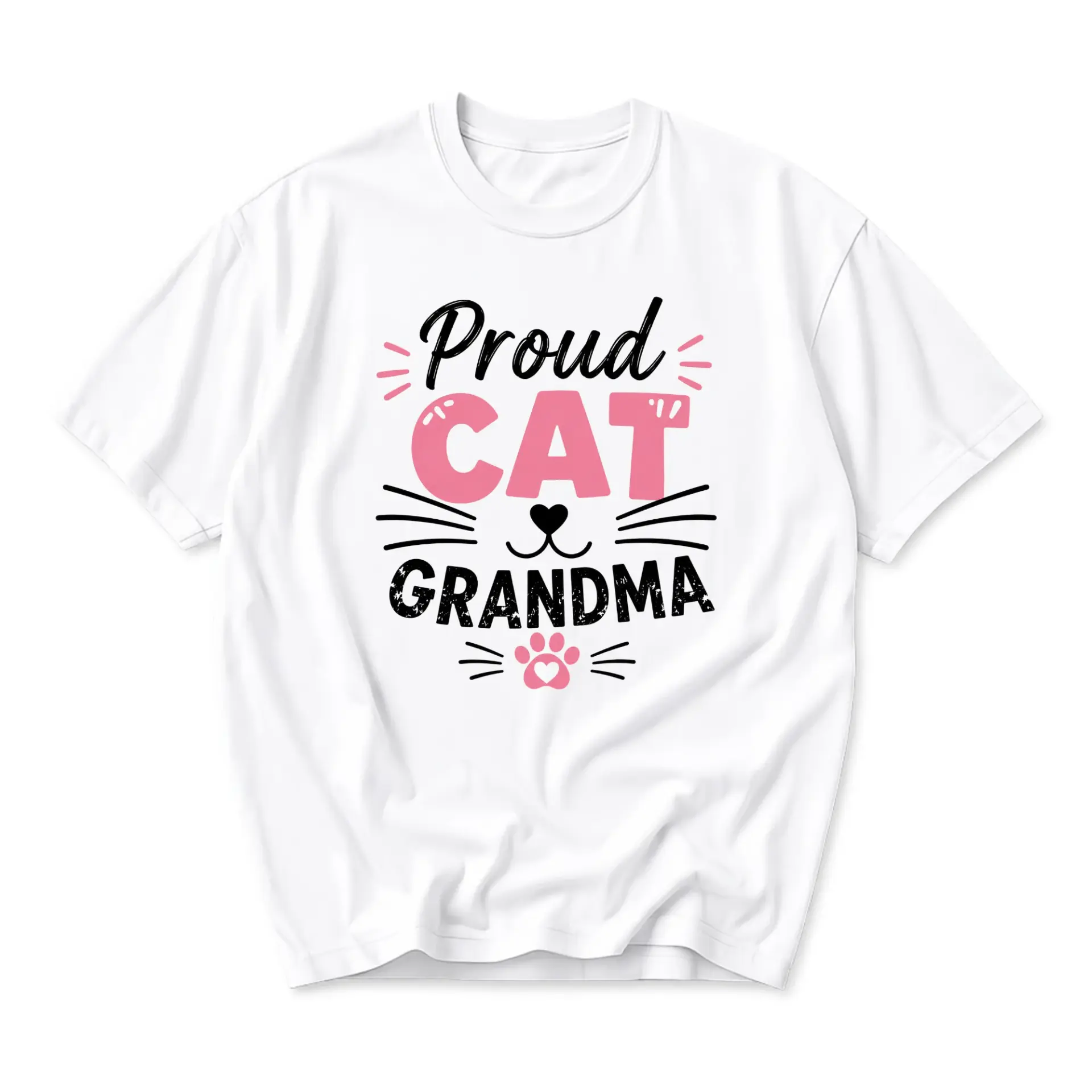 Graphic Tee Proud Cat Grandma Shirt Cute Pet Lover Apparel for Everyday Casual Wear and Thoughtful Gift Giving