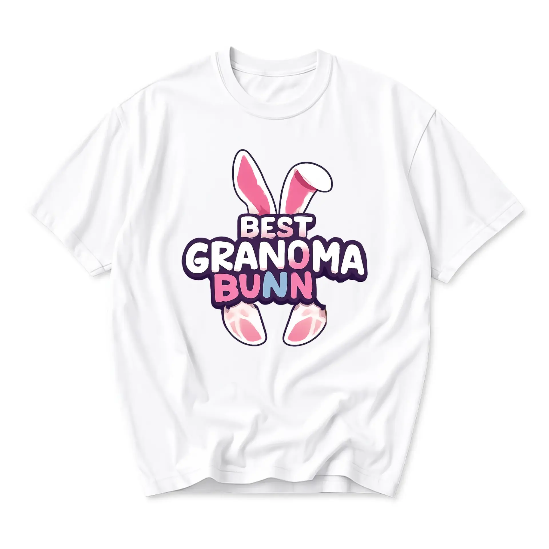 Funny Shirt Best Granoma Bunn Graphic Tee Unisex Crew Neck Casual Cotton
