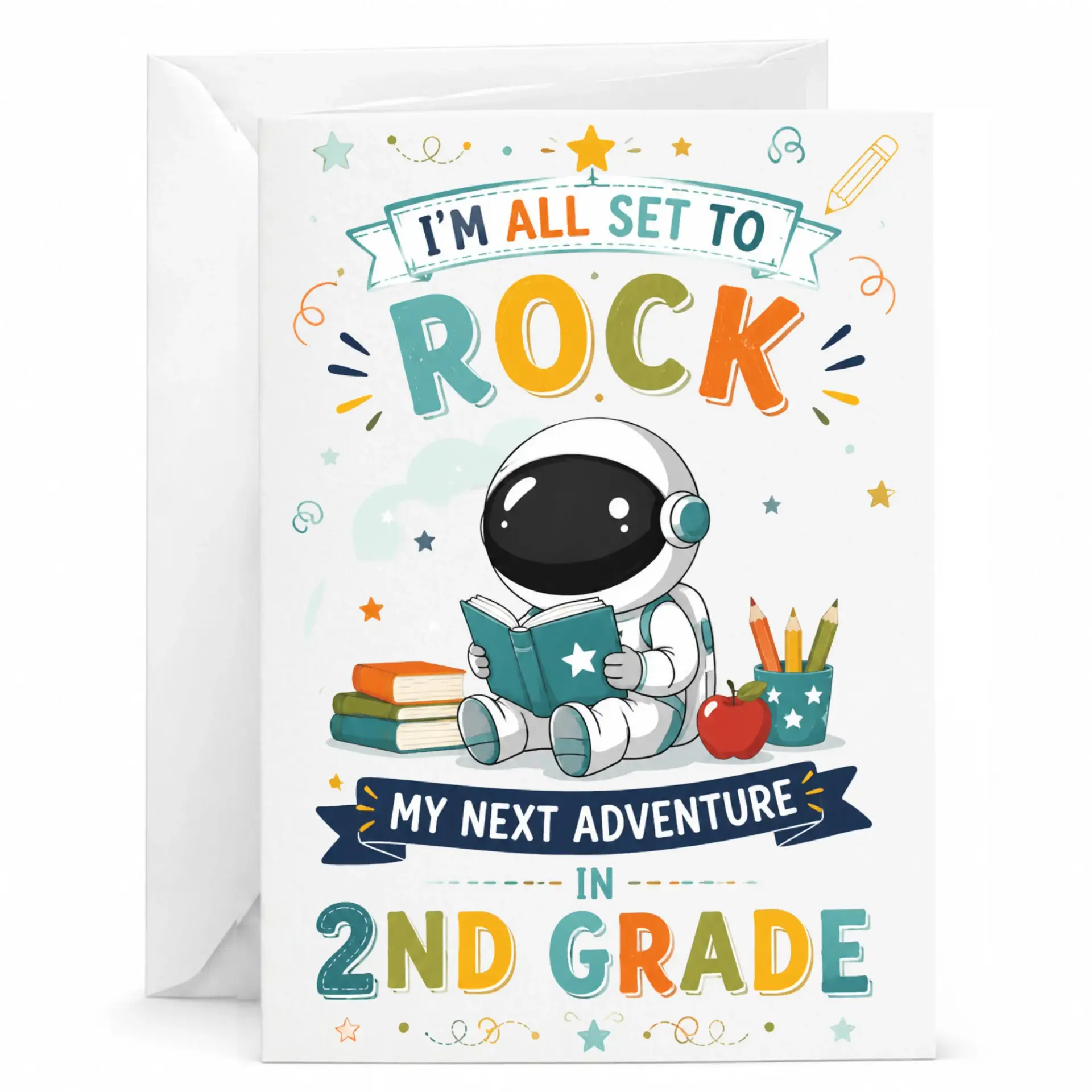 Personalized Greeting Card Astronaut Theme for Academic