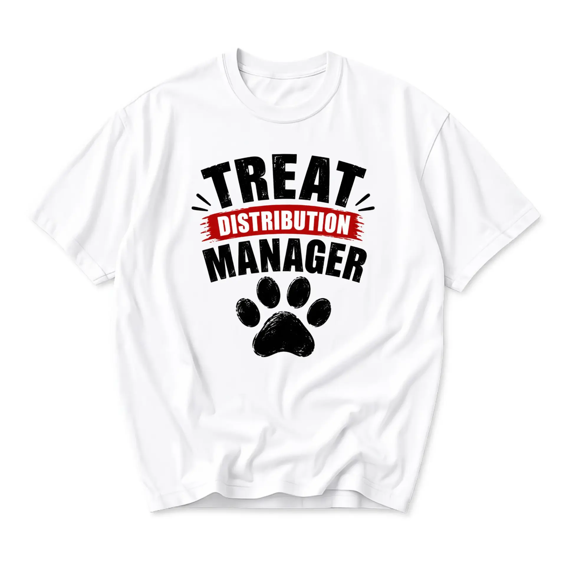 Funny Shirt Treat Distribution Manager Graphic Tee for Pet Lovers Soft