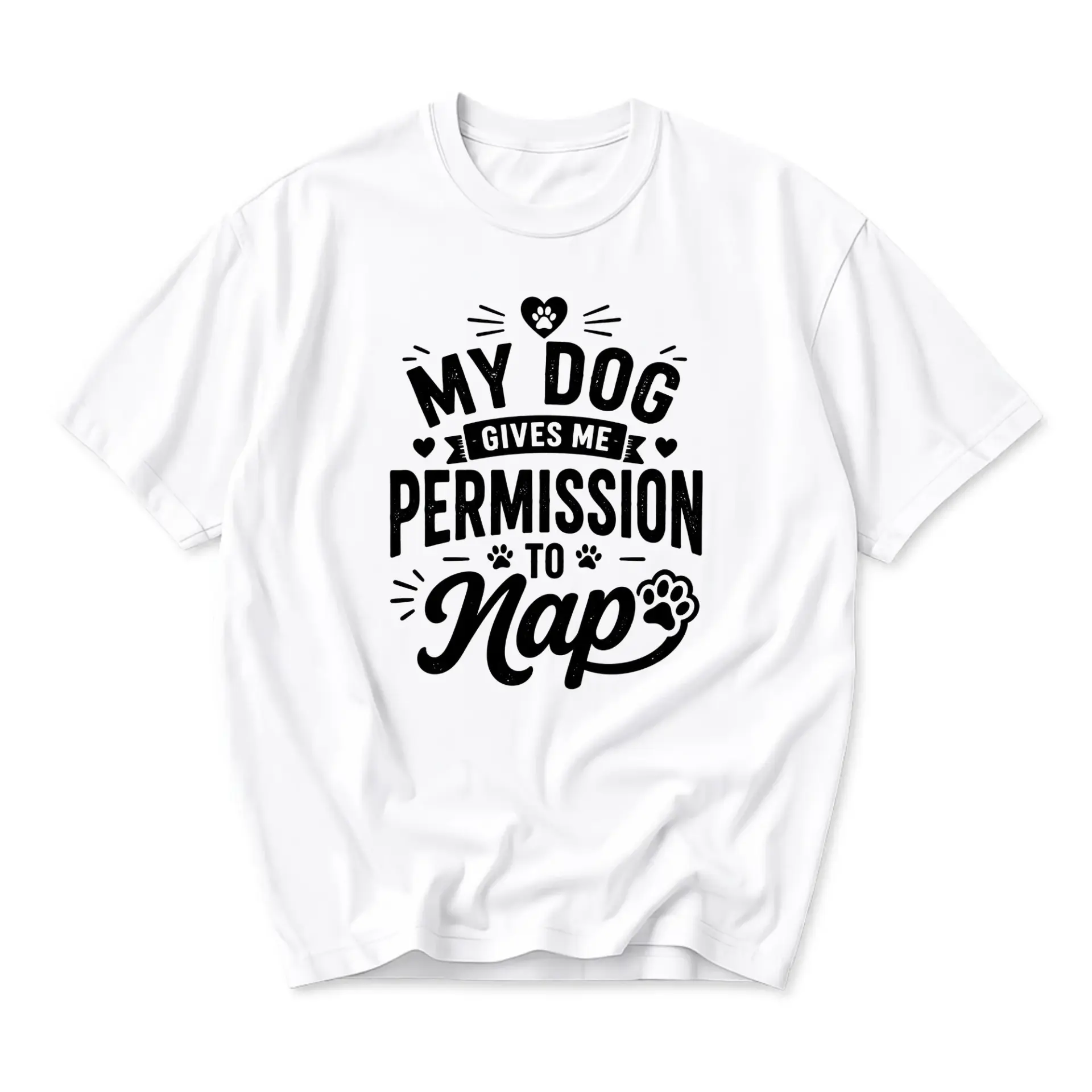 Funny Shirt Gives Me Permission to Nap Graphic Tee Unisex Casual Crew Neck