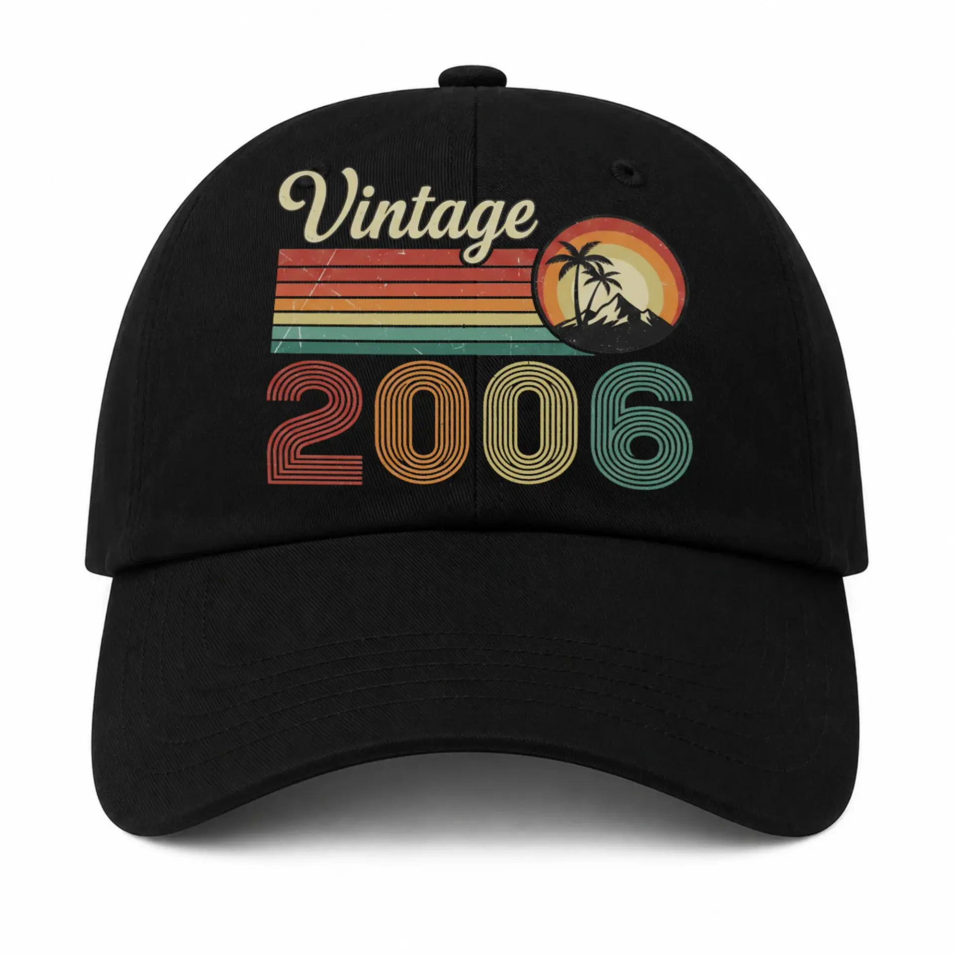 Vinyl Sticker Pack Vintage 2006 Retro Sunset Graphic Decals for Laptops Water Bottles Notebooks Journals 3 Piece Set