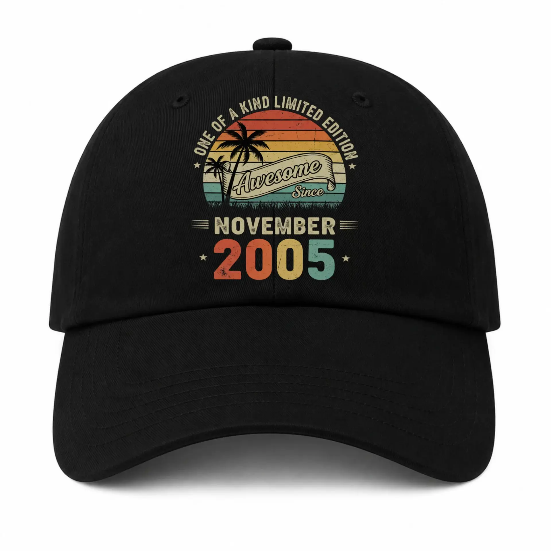 Unisex Vintage 2005 November Birthday Shirt, Awesome Since Retro Graphic Tee for Men Women, Soft Cotton Blend Short Sleeve Adult Apparel Present - Cap (mũ lưỡi trai) (AI content pending...)