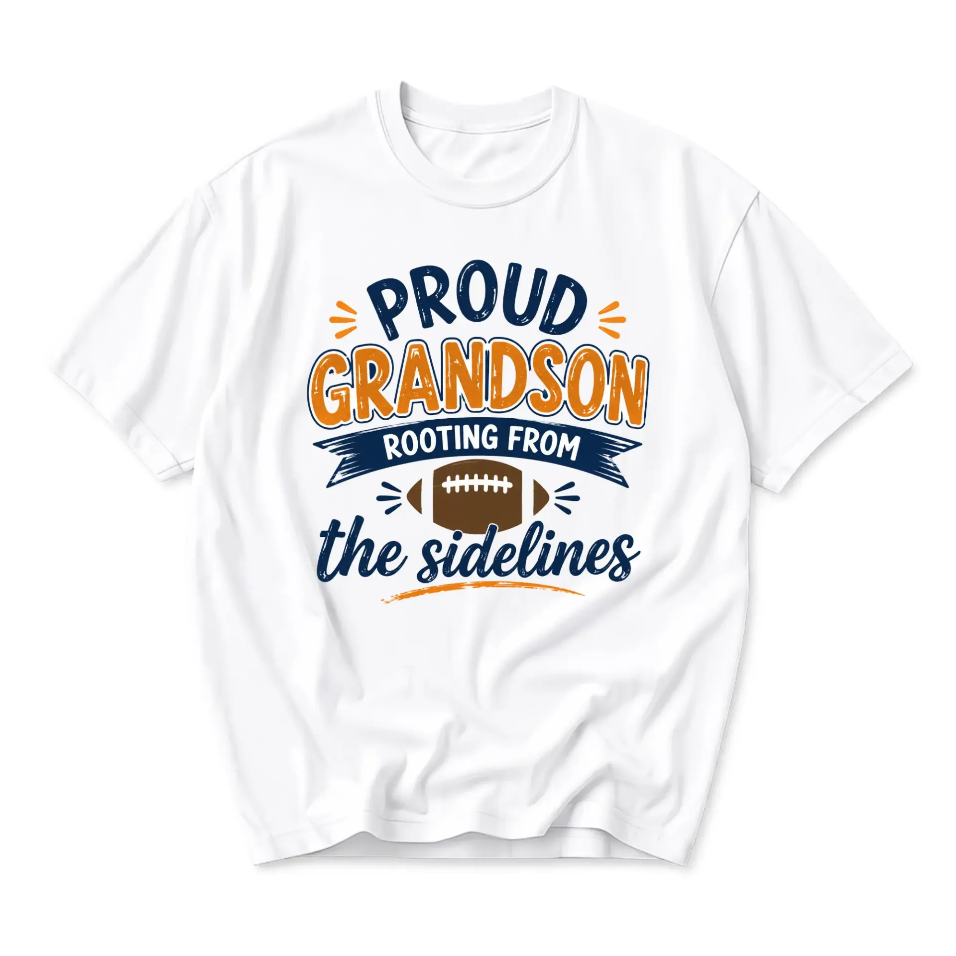 Graphic Tee Proud Grandson Rooting from the Sidelines Football Fan Unisex