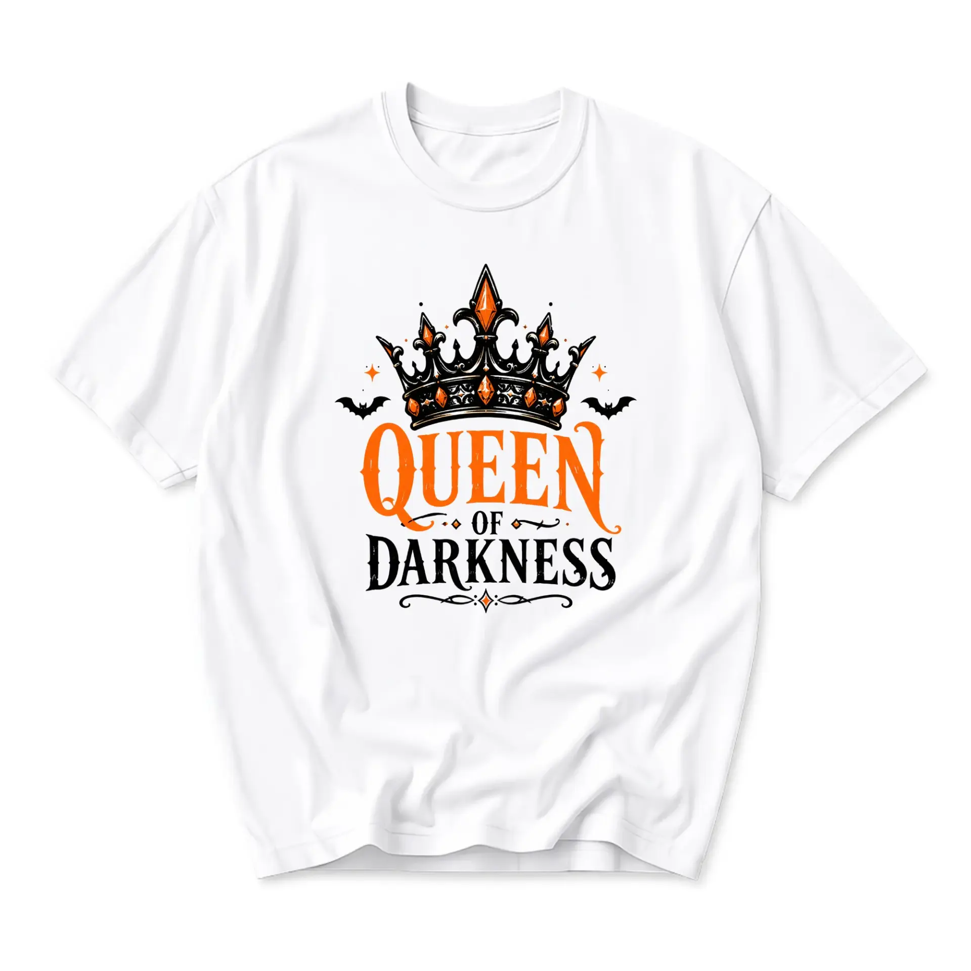 Graphic Tee Queen of Darkness Crown Art Unisex Cotton Crew Neck Casual Short Sleeve Everyday Expression Fashion Shirt