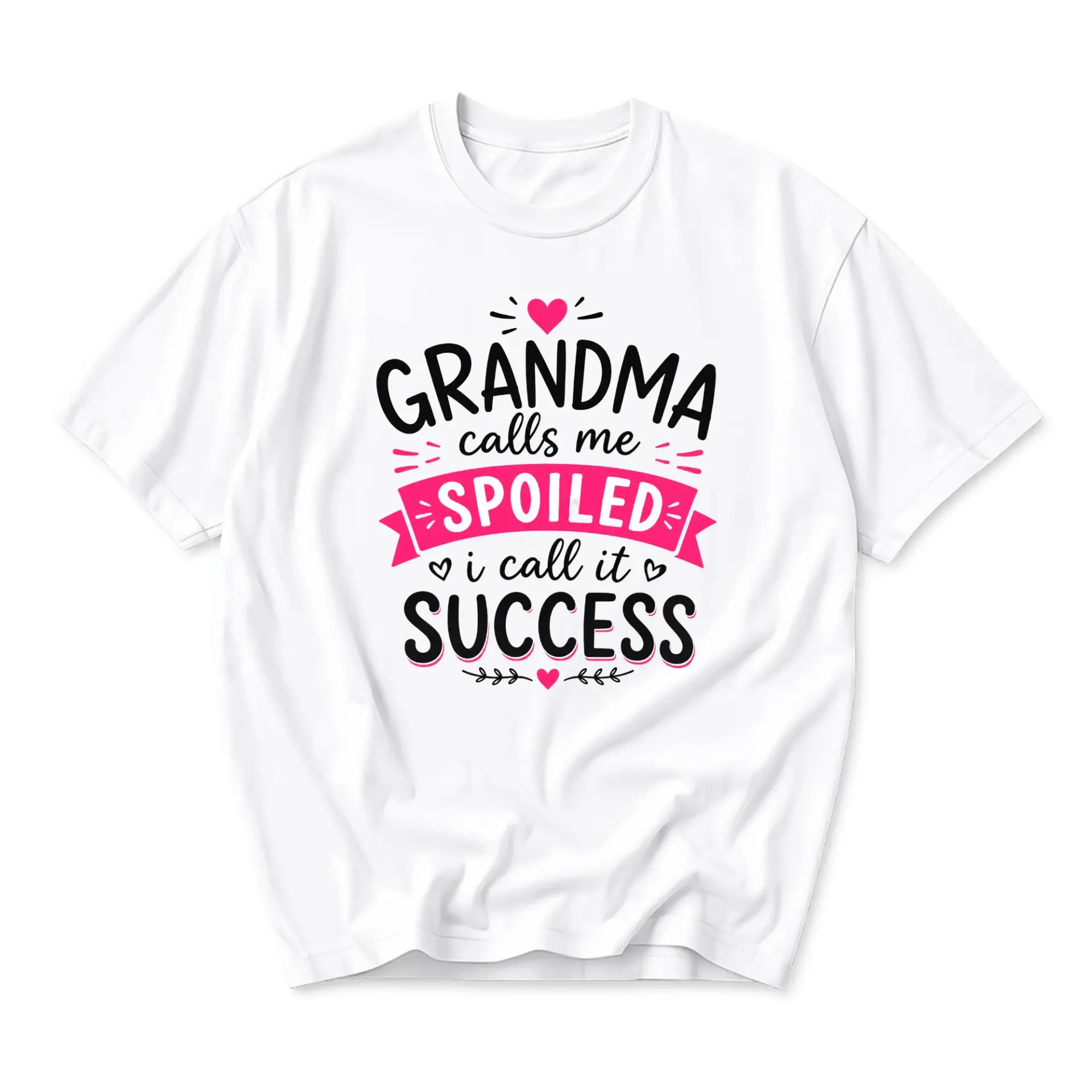 Funny Shirt Grandma Calls Me Spoiled I Call It Graphic Tee Casual Short