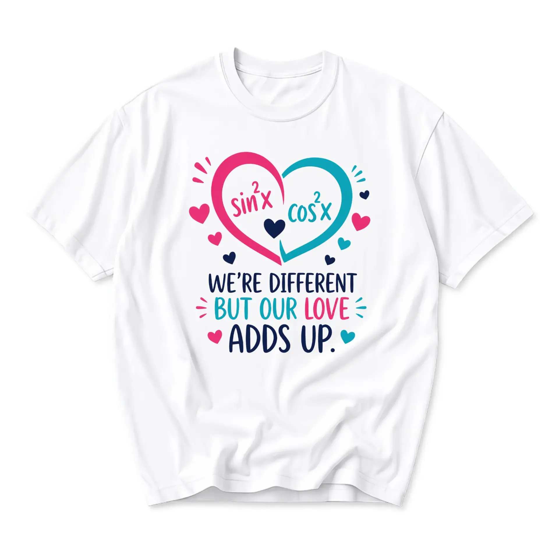 Graphic Tee Unisex Math Pun Love Shirt Science Nerd Gift Apparel for Everyday Casual Wear and Mathematician Enthusiasts