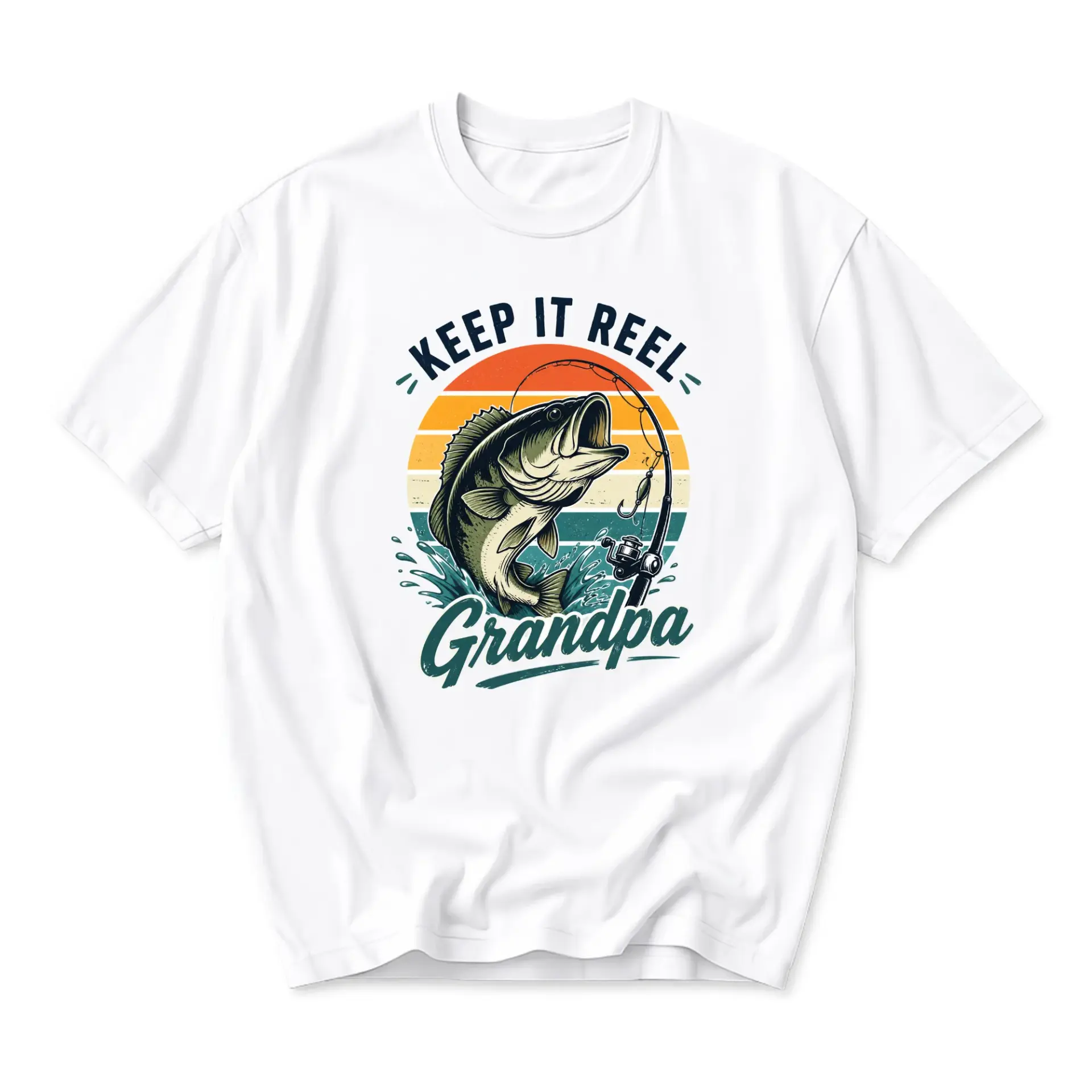 Funny Shirt Keep It Reel Fishing Design Unisex Graphic Printed T-Shirt for