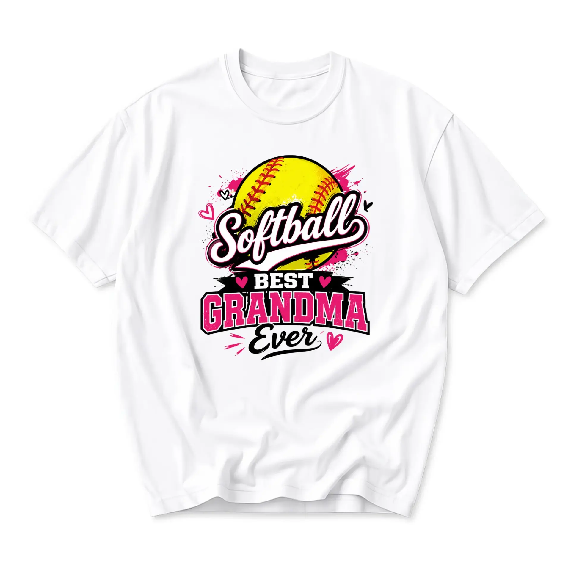 Graphic Tee Softball Best Grandma Ever Unisex Casual Crew Neck Short Sleeve