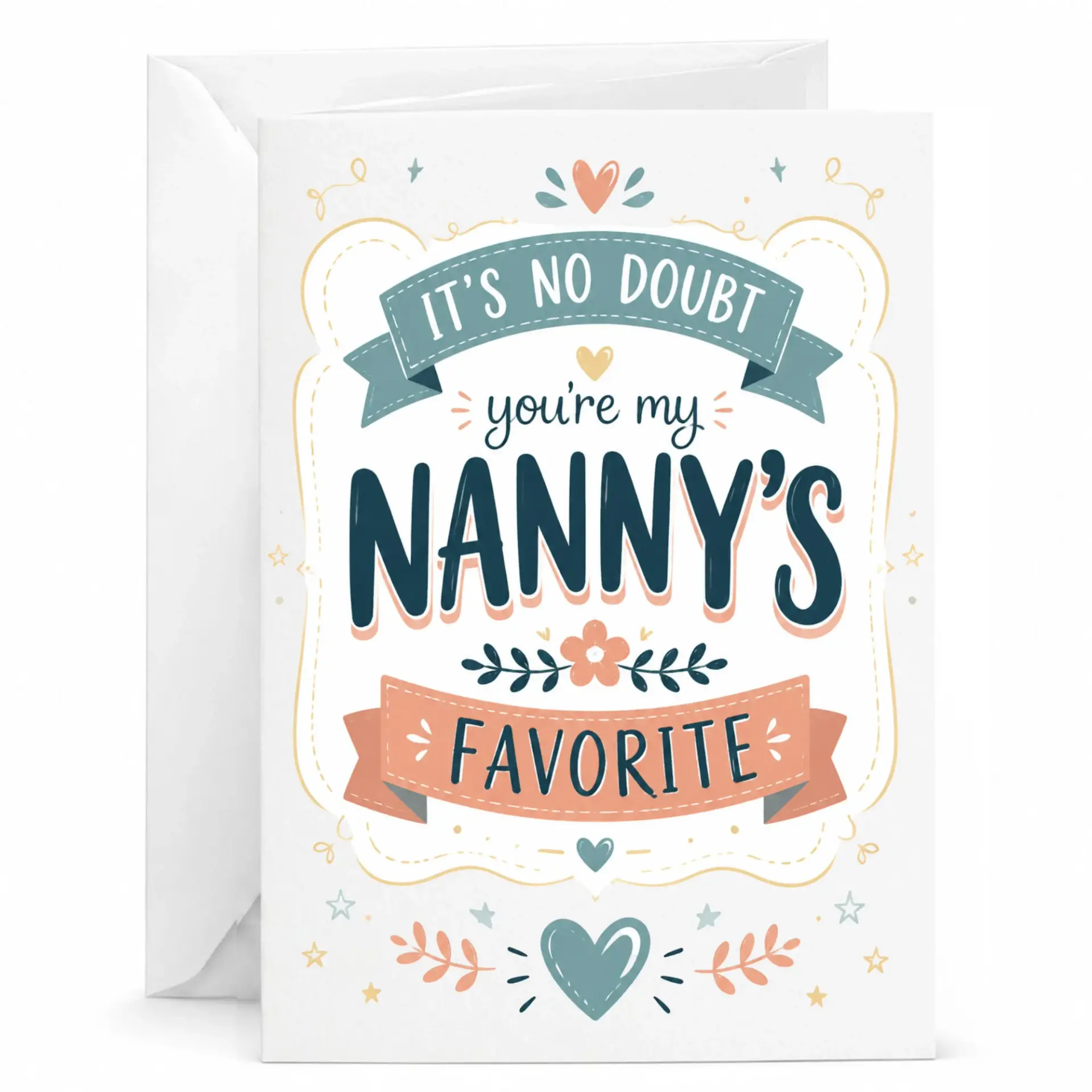 Greeting Card for Nanny Thoughtful Grandmother Sweet Appreciation Note Her 5x7 Inches Folded