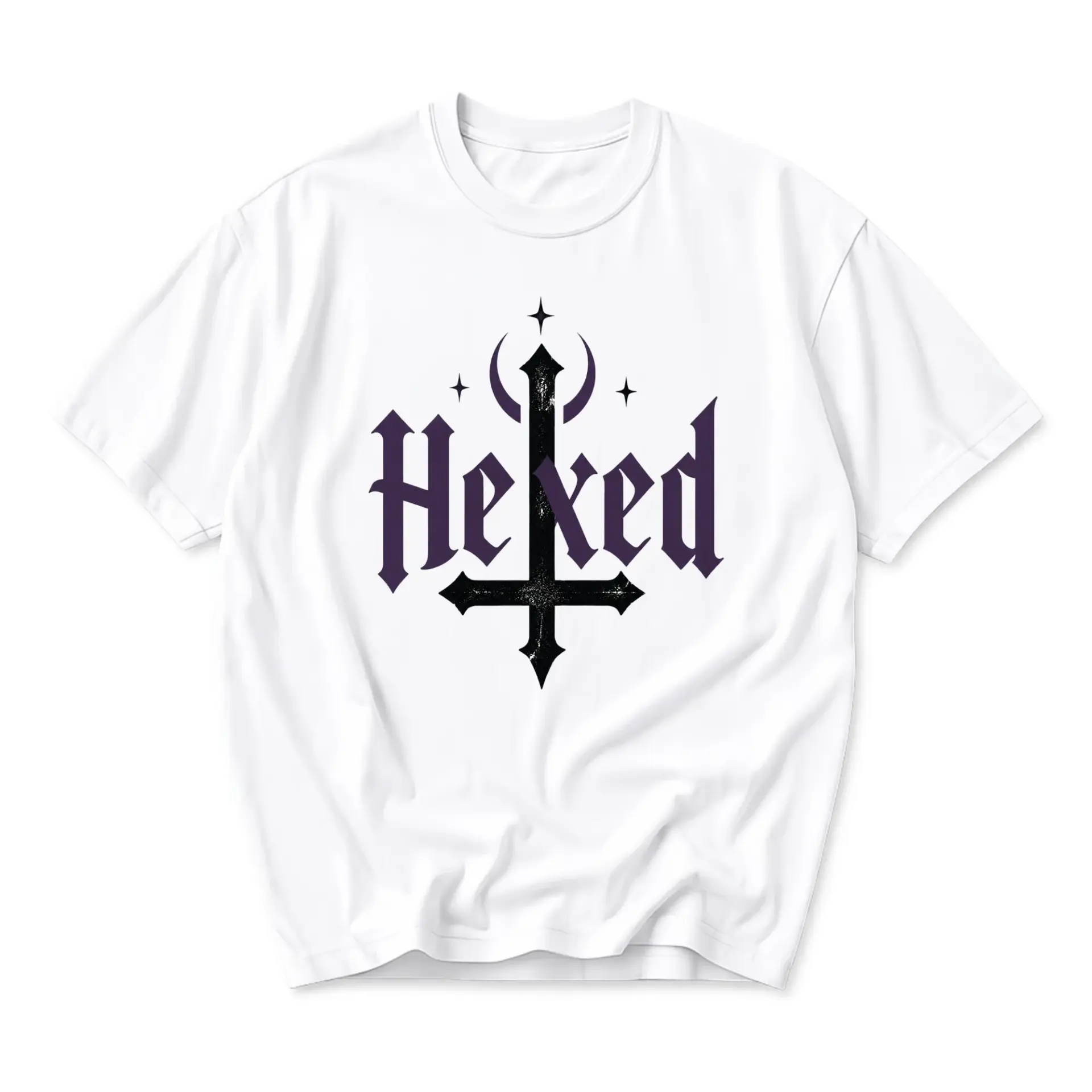 Graphic Tee Hexed Gothic Style Unisex Crew Neck T-Shirt Short Sleeve Casual Apparel for Everyday Comfort and Fashion