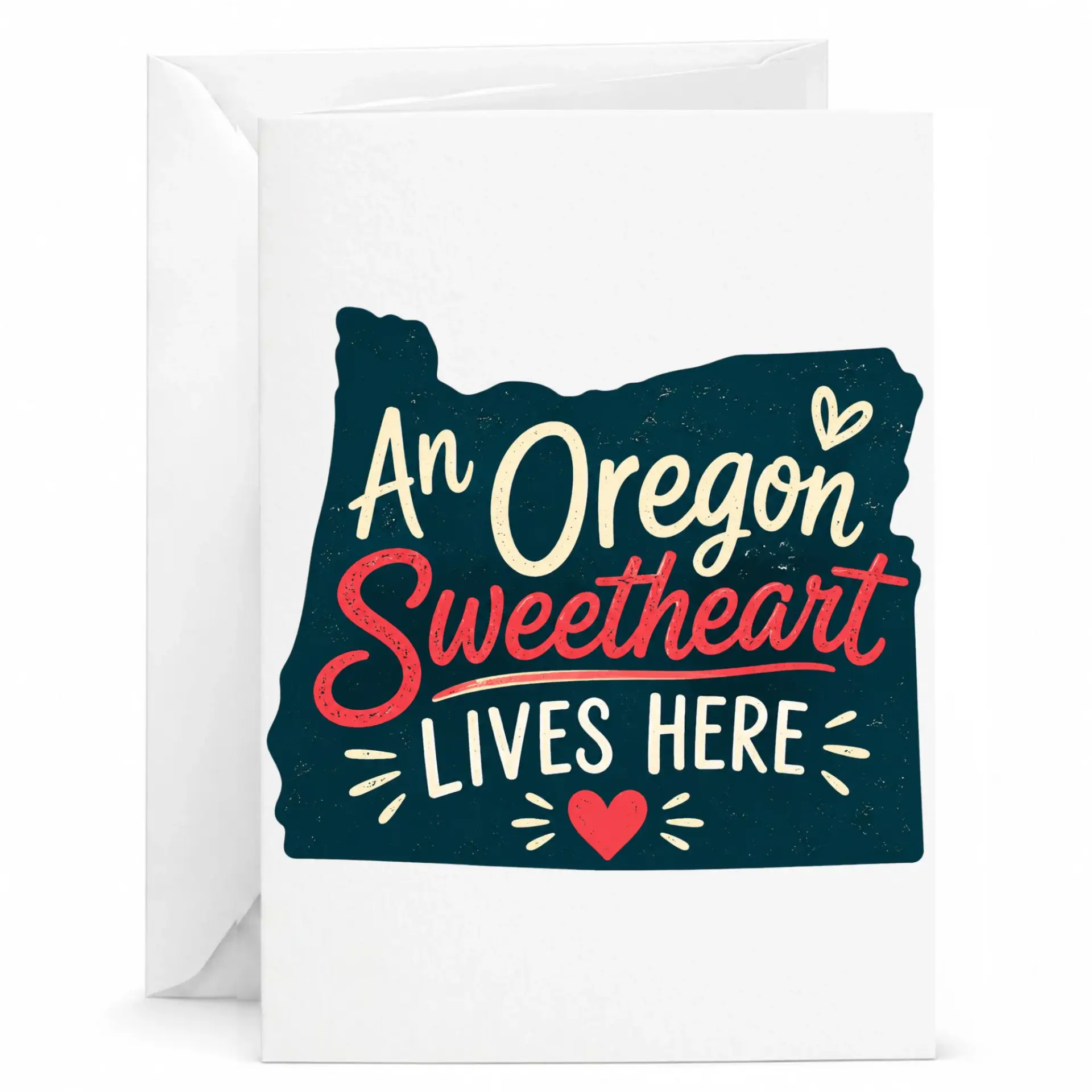 Greeting Card an Sweetheart Here Funny State Design Personal Stationery for Friends and Loved Ones