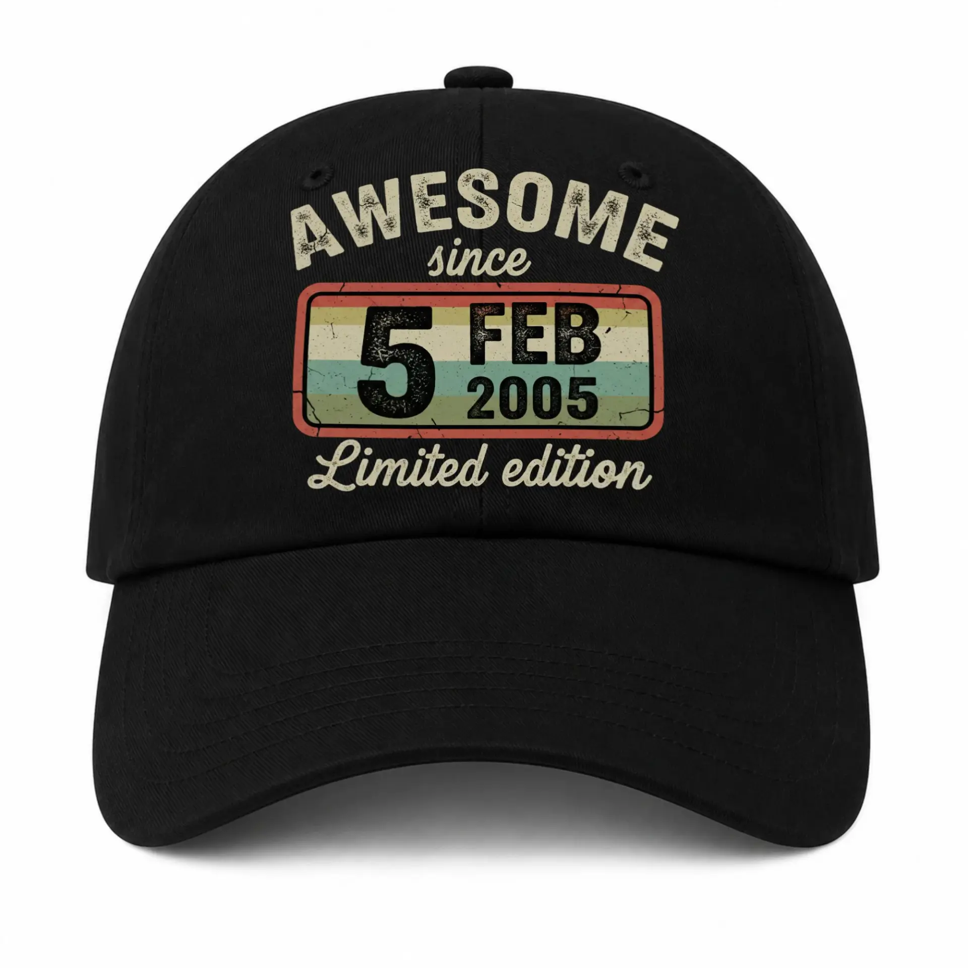 Baseball Cap Awesome Since February 2005 Vintage Birthday Gift Hat