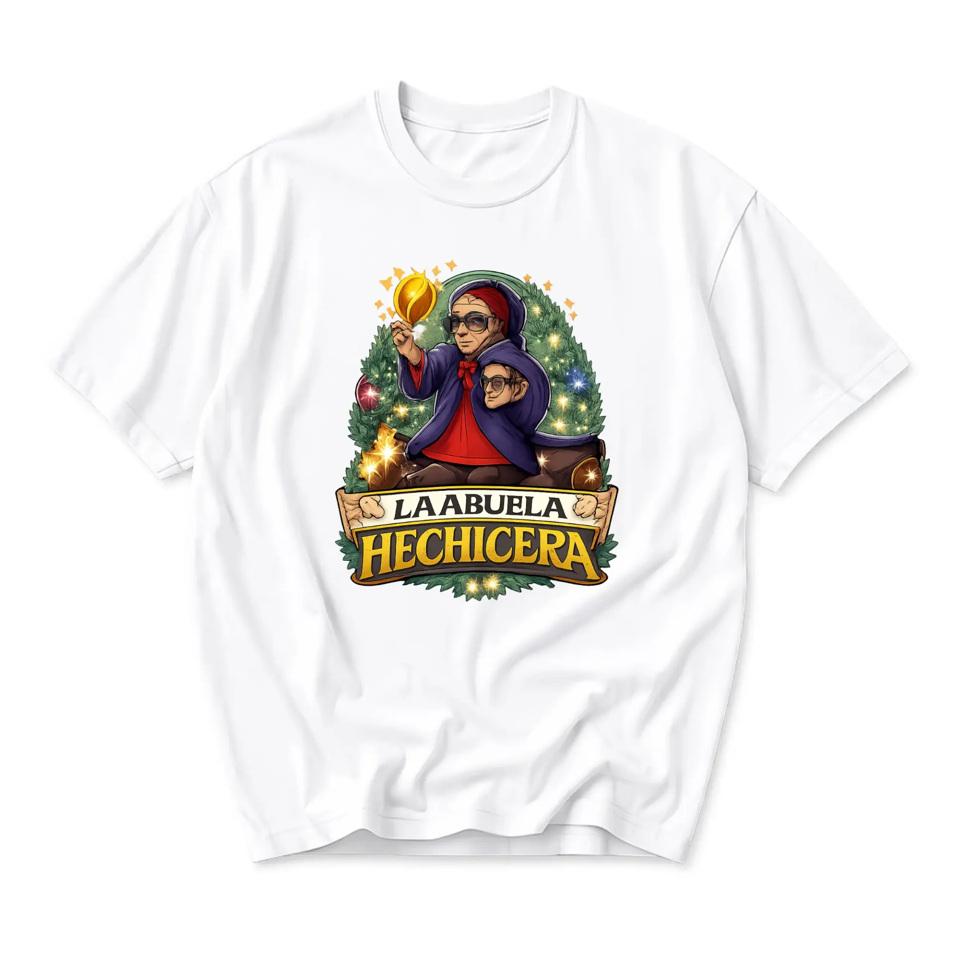 Graphic Tee La Abuela Hechicera Unisex Crew Neck Shirt Casual Holiday