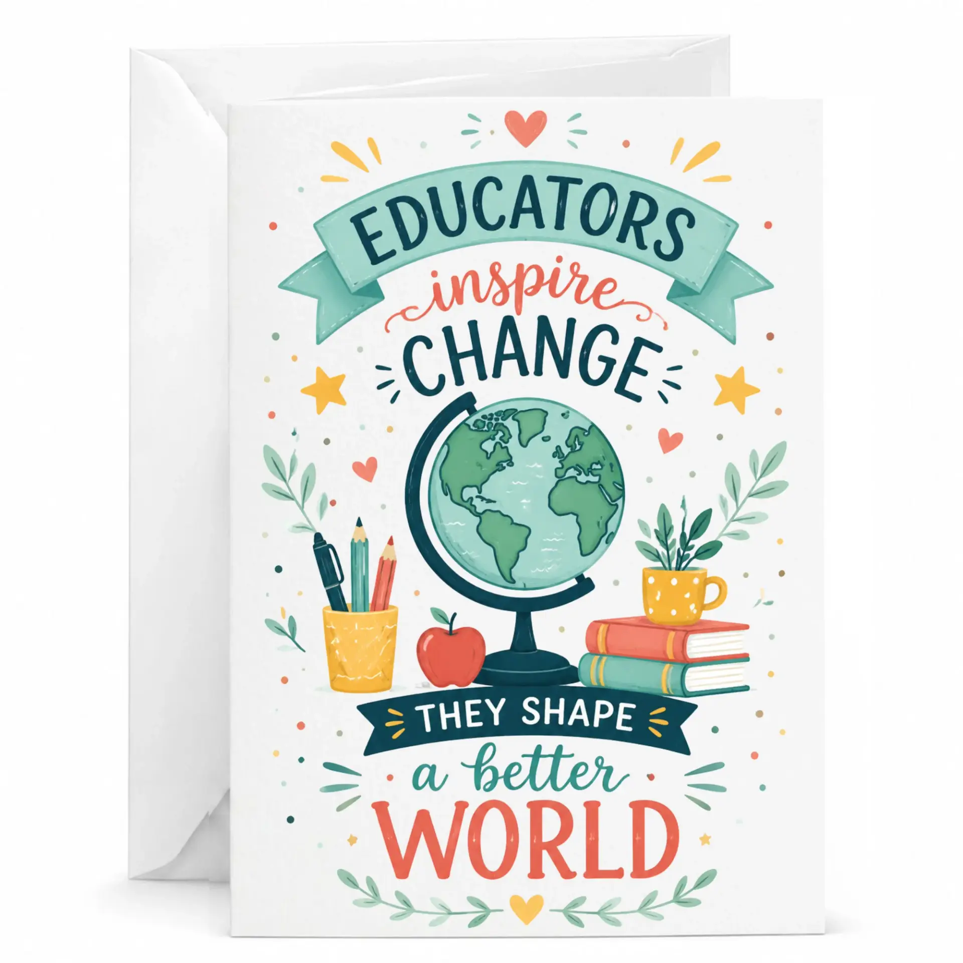 Greeting Card Educators Change Professional Appreciation Stationery for Teacher and