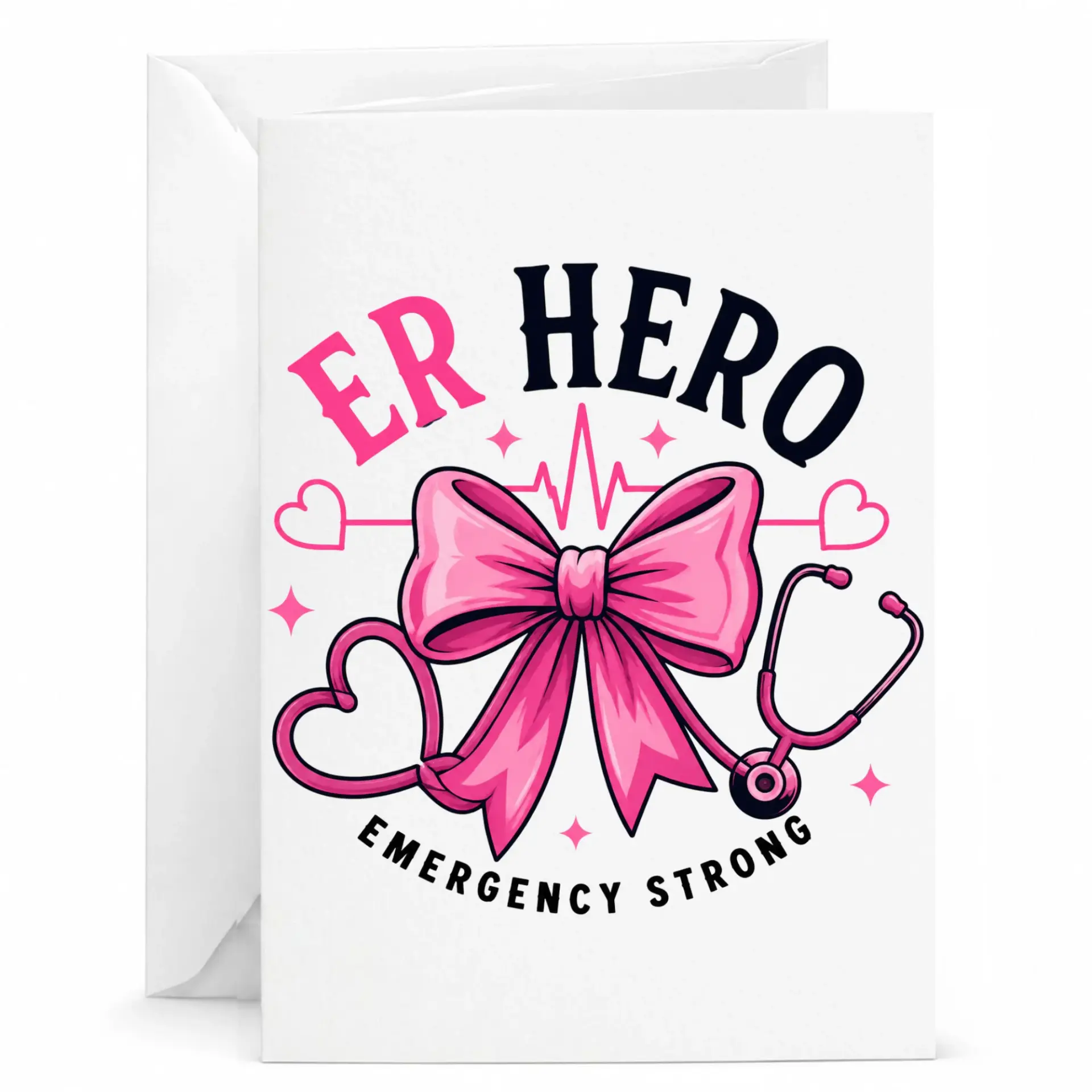 Greeting Card Er Emergency Strong Medical Professional Appreciation Note with Matching Envelope for Nurse or Doctor
