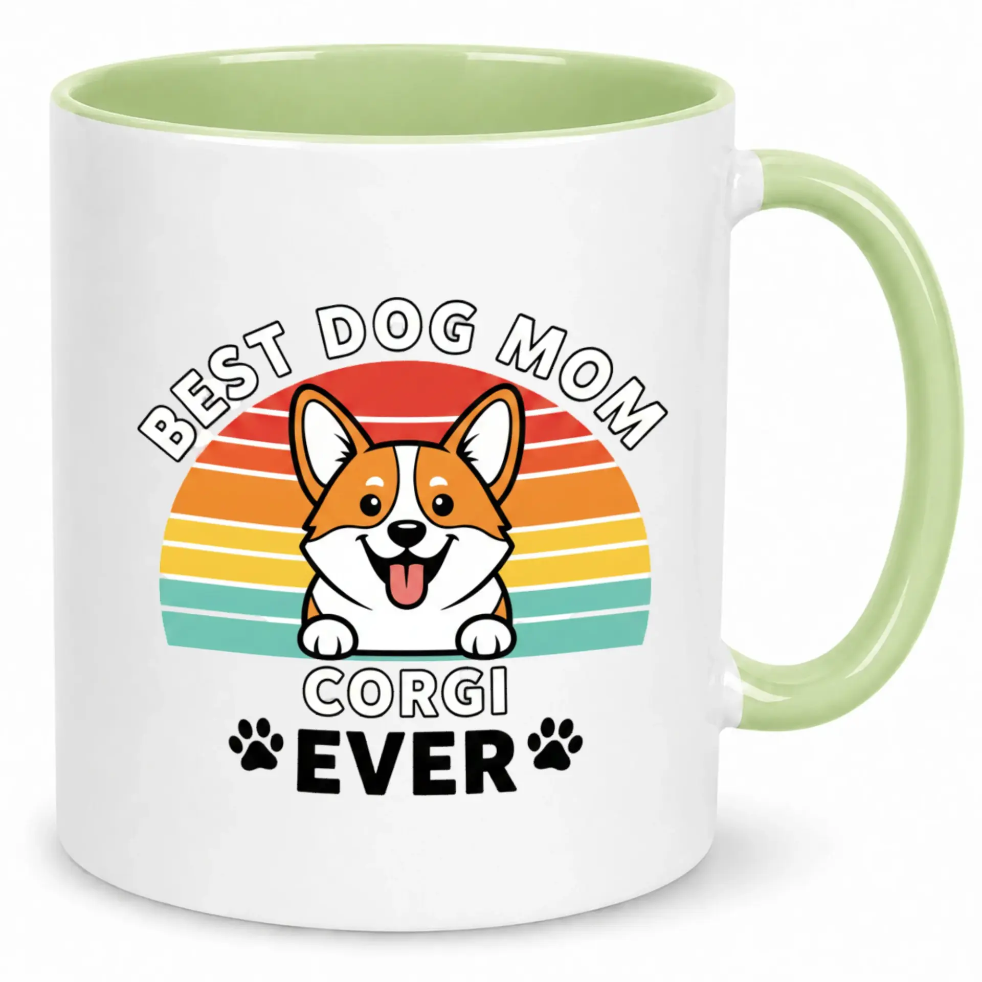 Funny Corgi Dog Mom Coffee Mug Best Ever Pet Owner Ceramic Cup Unique Gift for Lovers & Enthusiasts Morning Beverage Drinkware
