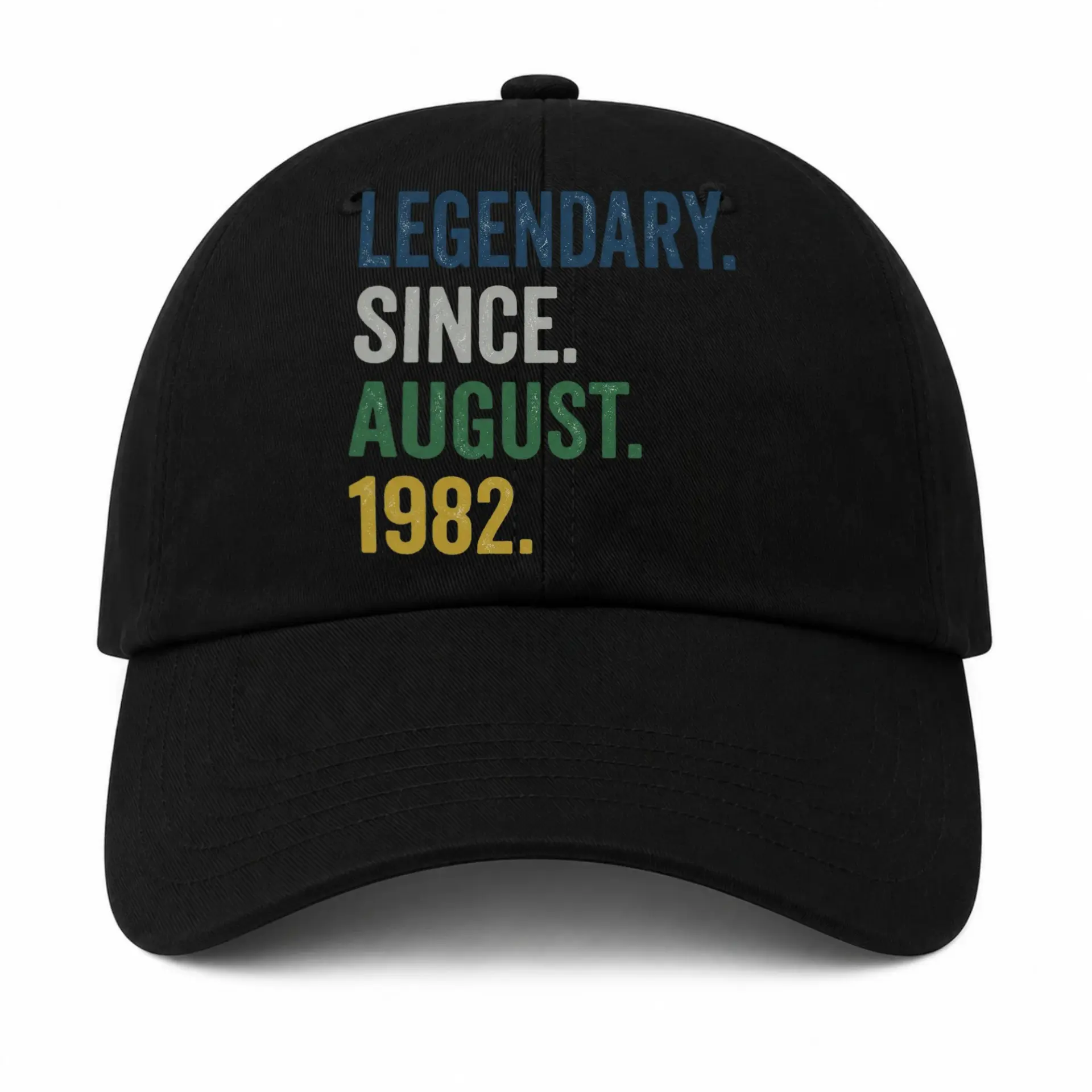 Baseball Cap Legendary Since August 1982 Vintage Style Distressed Hat