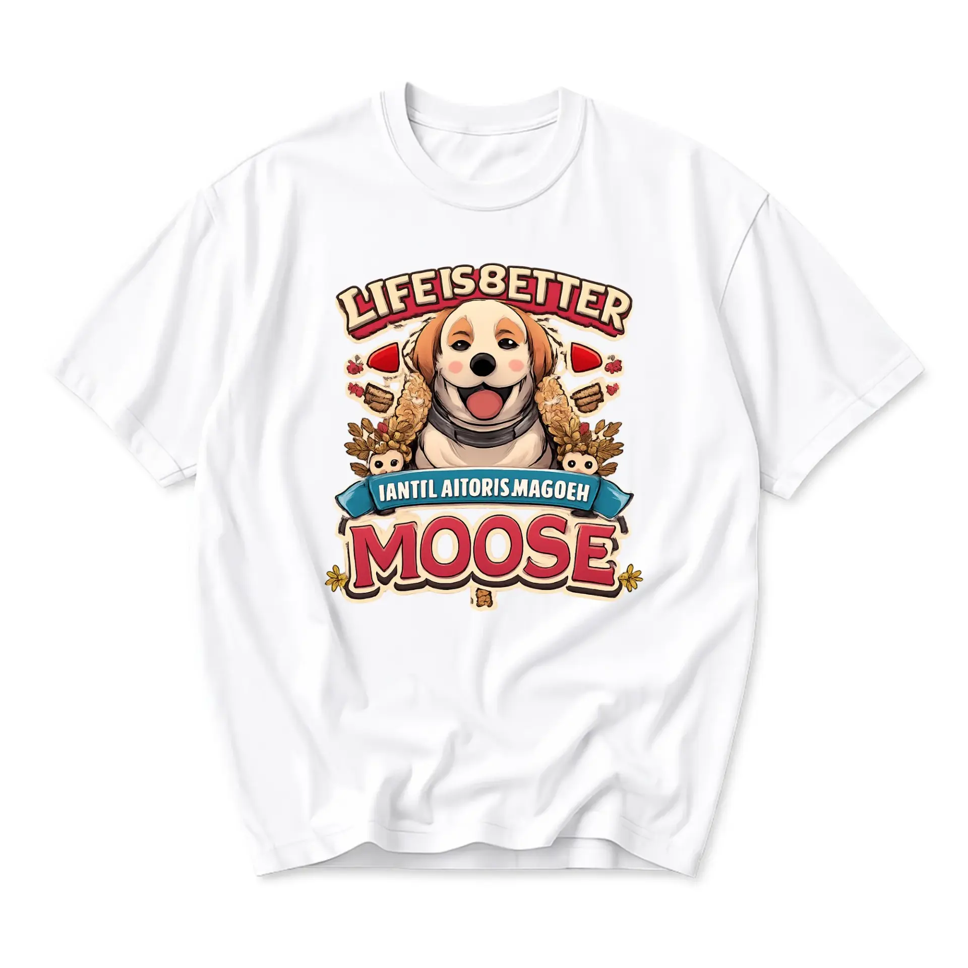 Graphic Tee Life Is Better with Illustration Unisex Short Sleeve Crew Neck