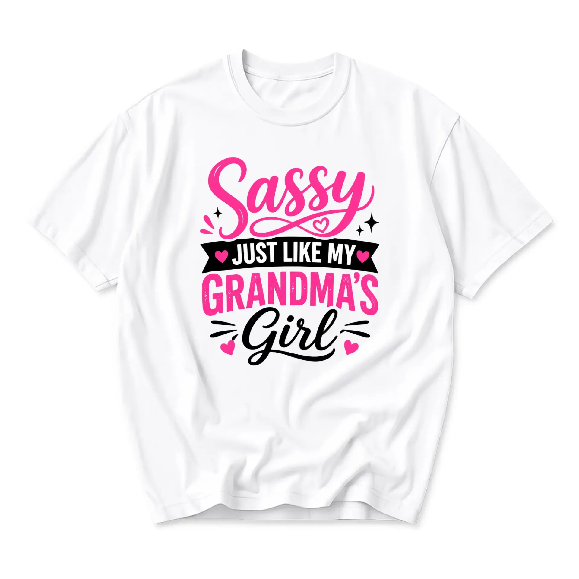 Funny Shirt Sassy Just Like My Grandma's Girl Graphic Tee Unisex Crew-Neck