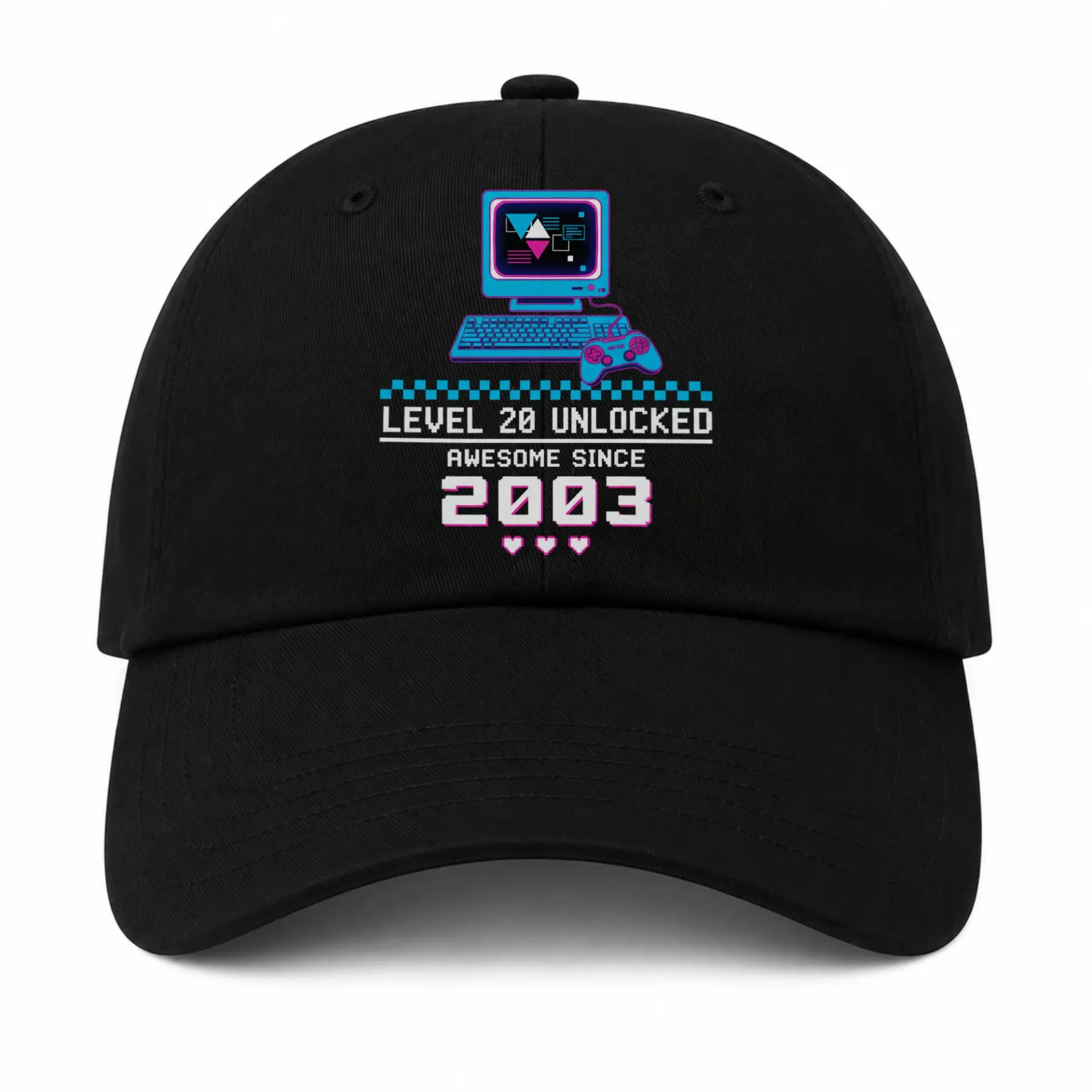 Vinyl Sticker Pack Gaming Themed Level 20 Unlocked Awesome Since 2003 Retro Computer Design Decals for Personal Items