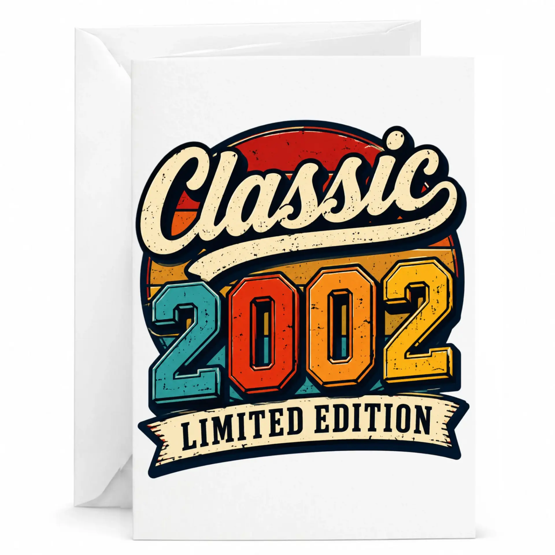 Birthday Card Classic 2002 Limited Edition Vintage Style Greeting Card for Milestone Celebration