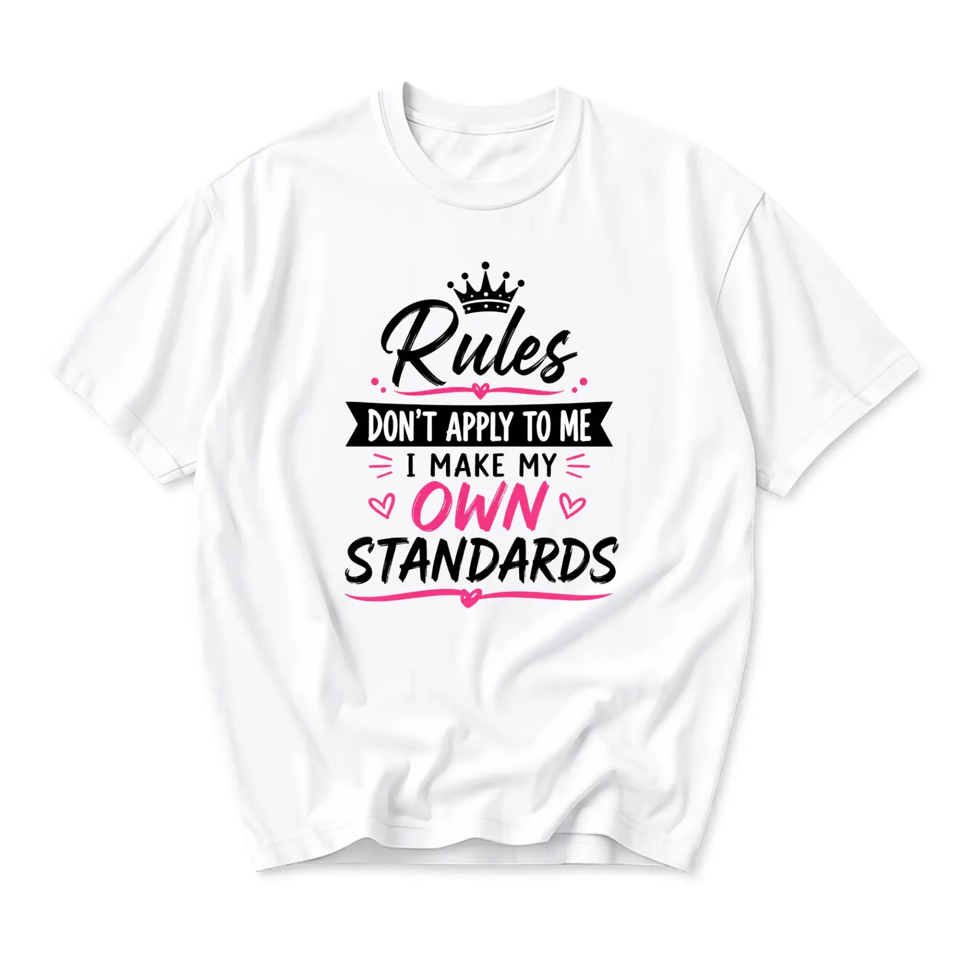 Funny Shirt Rules Don't Apply to Me I Make My Own Graphic Tee for Casual Wear and Daily Self Expression